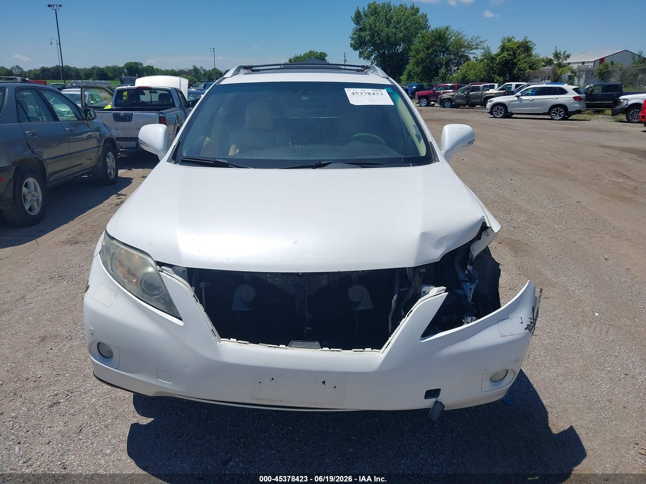 2011 Lexus Rx 350   White vin: 2T2ZK1BA2BC059309