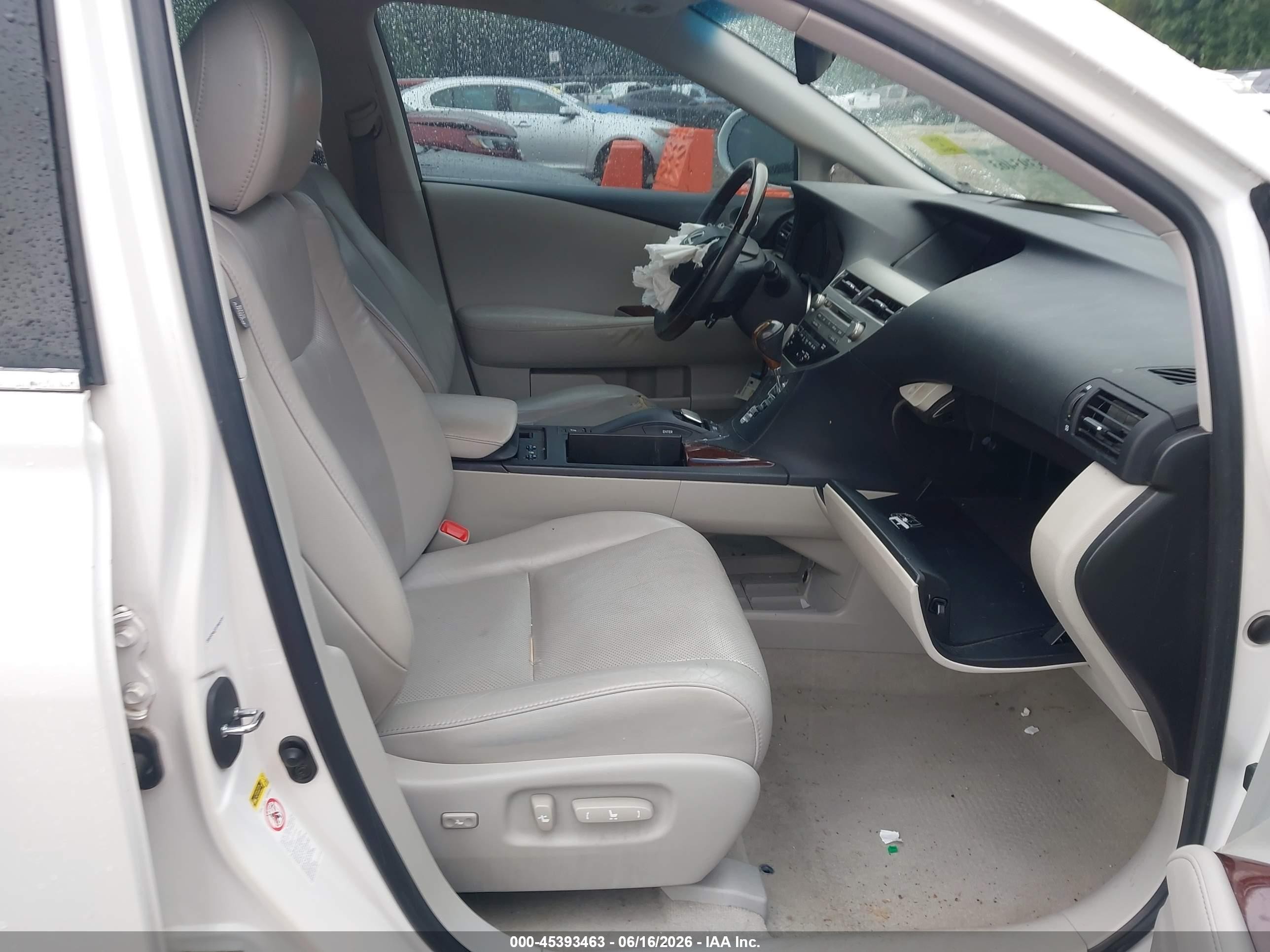 2012 Lexus Rx 350   White vin: 2T2ZK1BA2CC070750