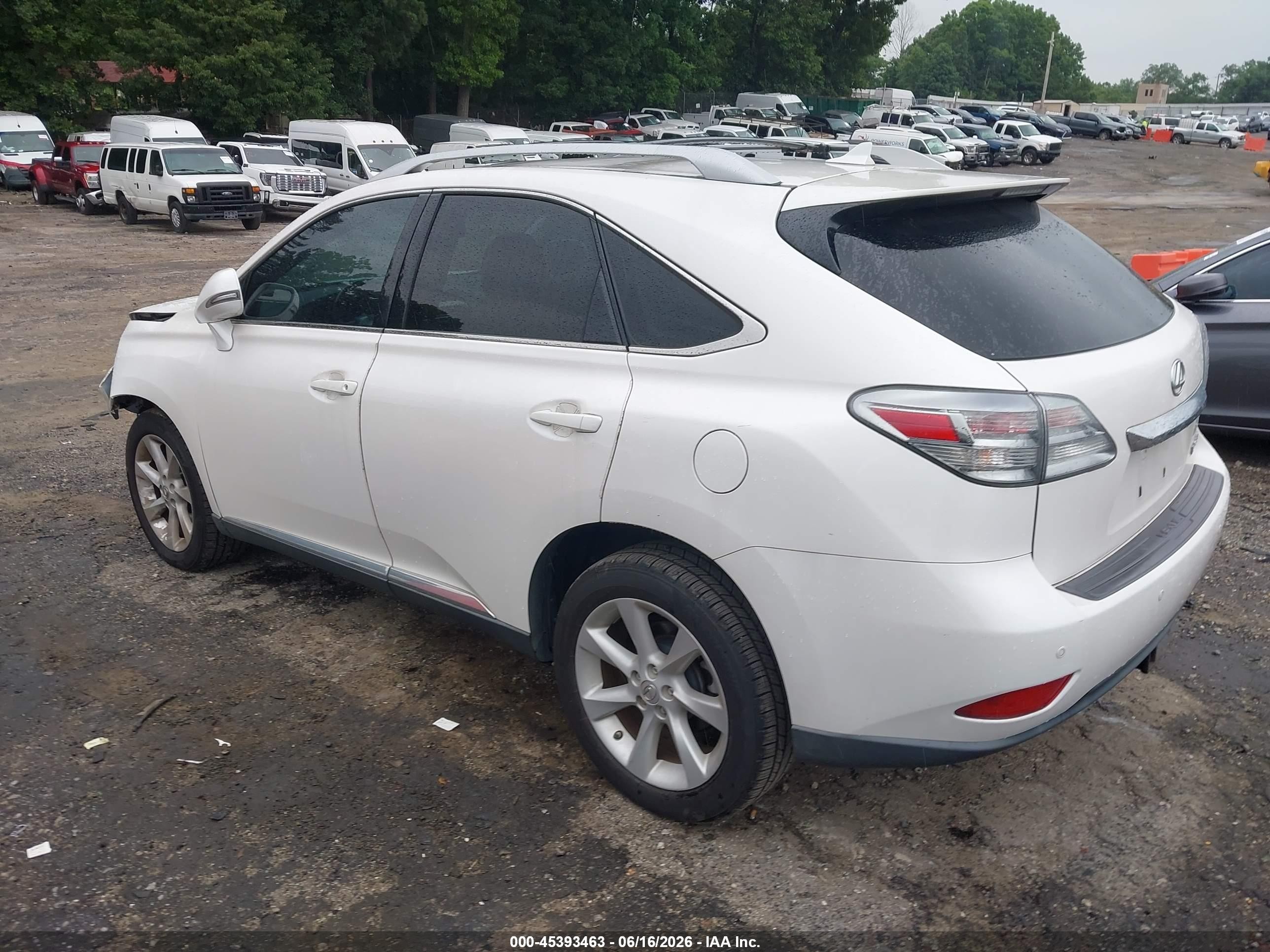 2012 Lexus Rx 350   White vin: 2T2ZK1BA2CC070750