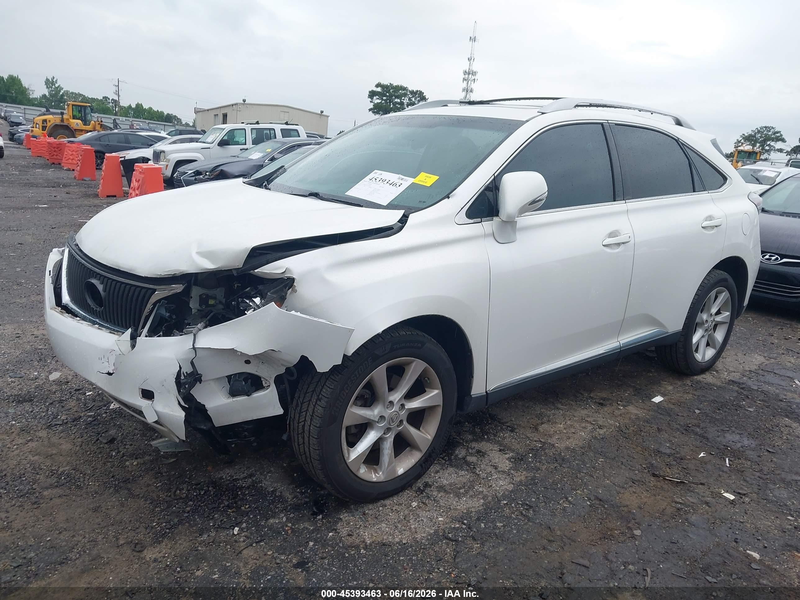 2012 Lexus Rx 350   White vin: 2T2ZK1BA2CC070750