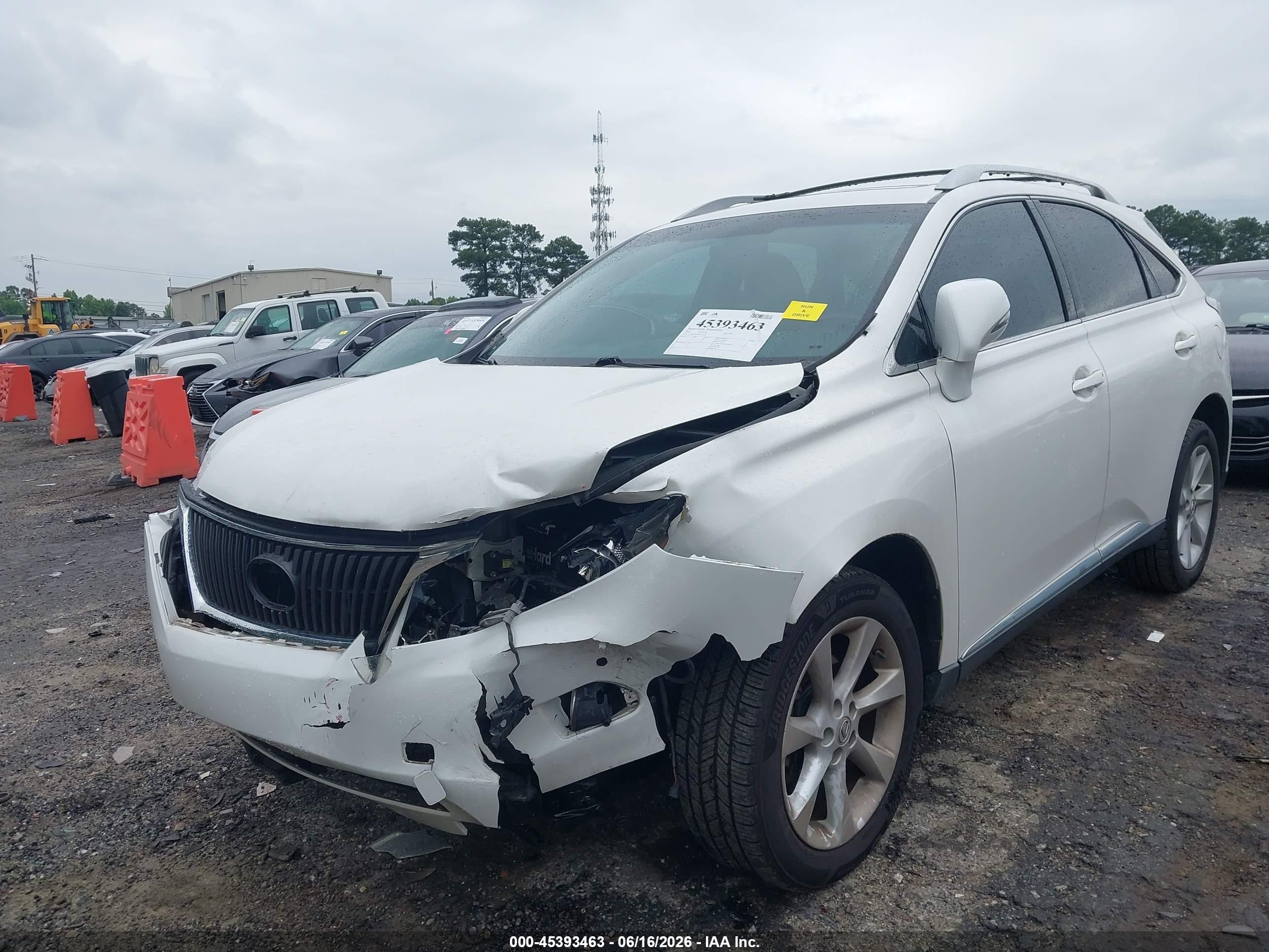 2012 Lexus Rx 350   White vin: 2T2ZK1BA2CC070750