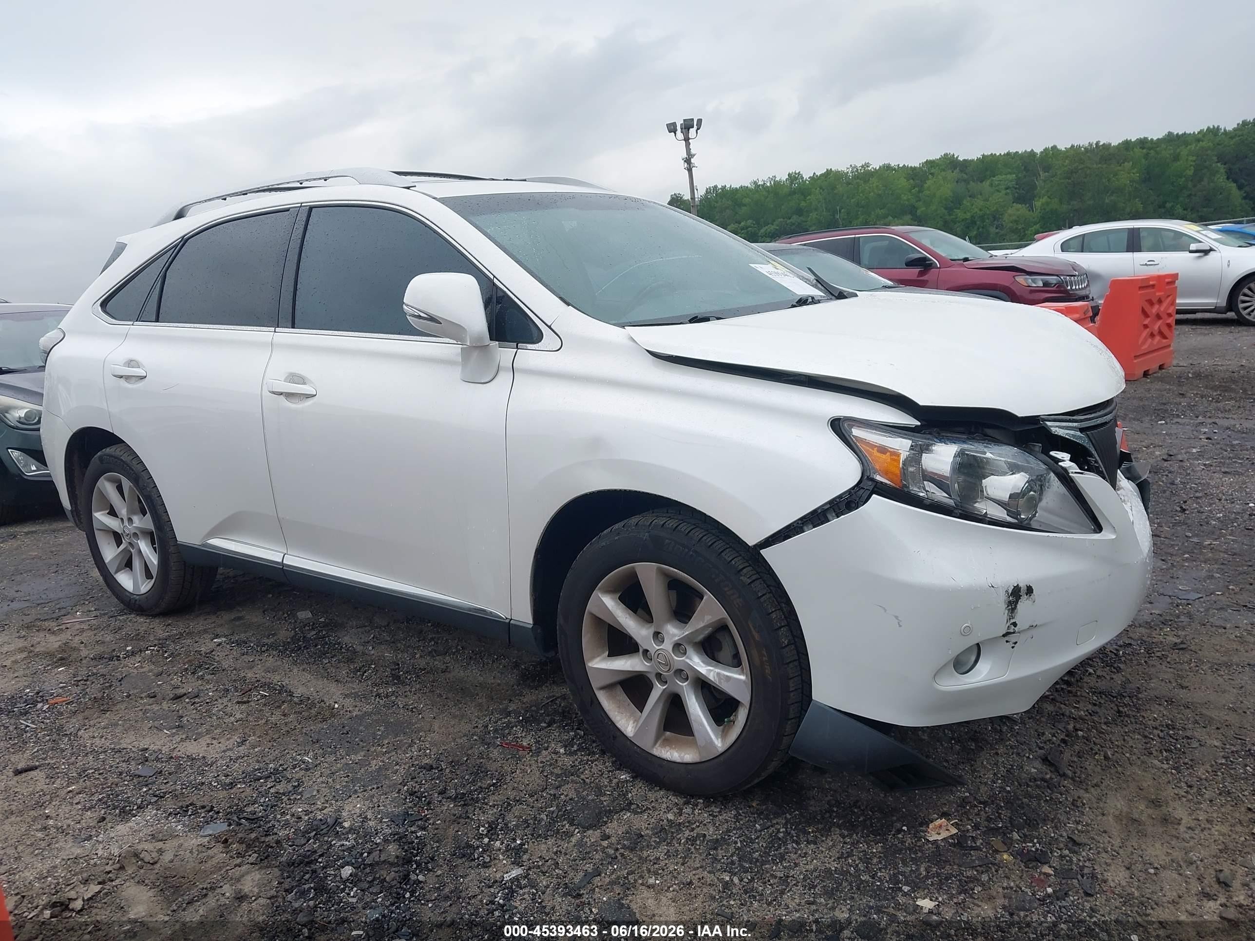 2012 Lexus Rx 350   White vin: 2T2ZK1BA2CC070750