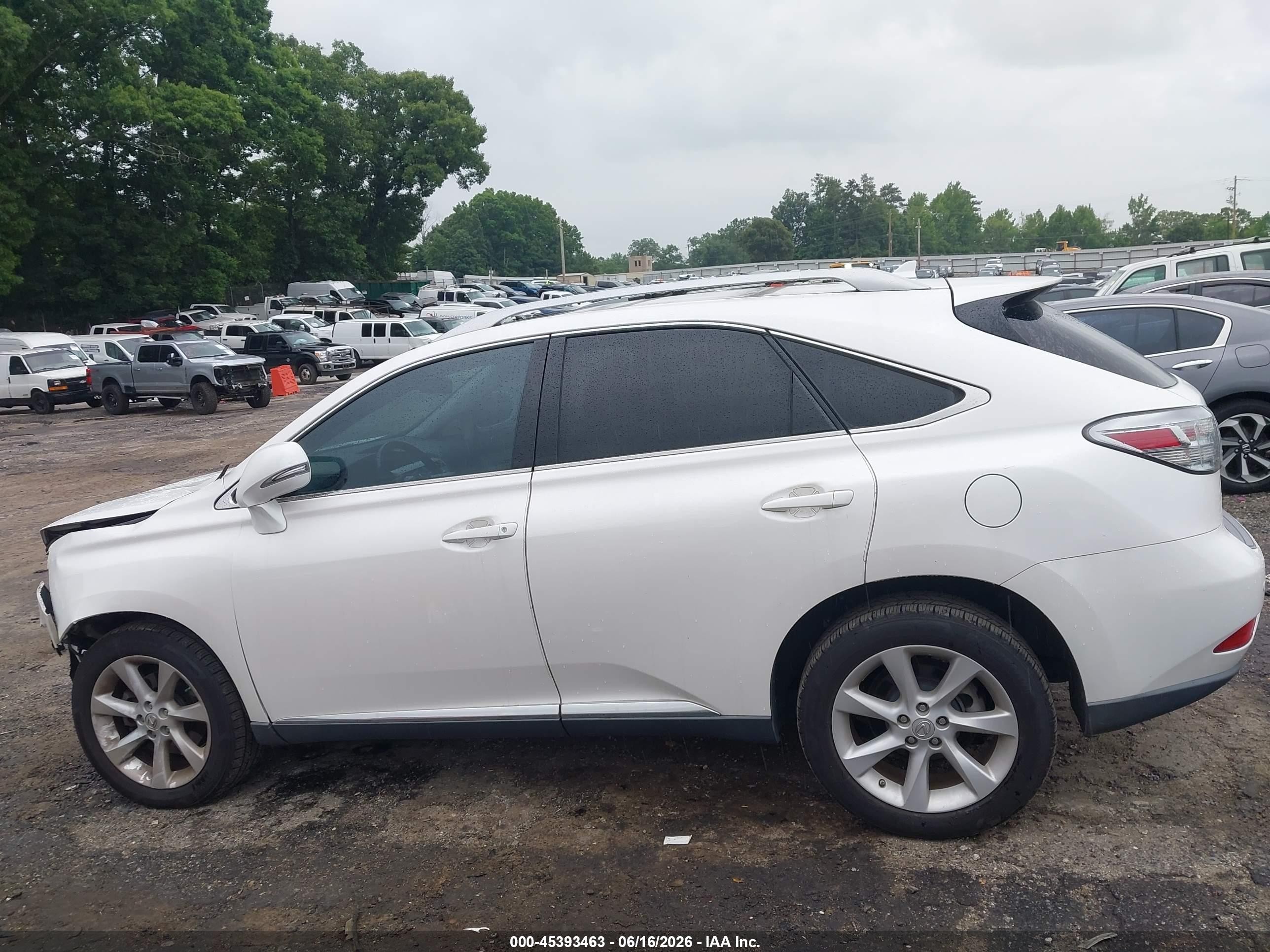 2012 Lexus Rx 350   White vin: 2T2ZK1BA2CC070750