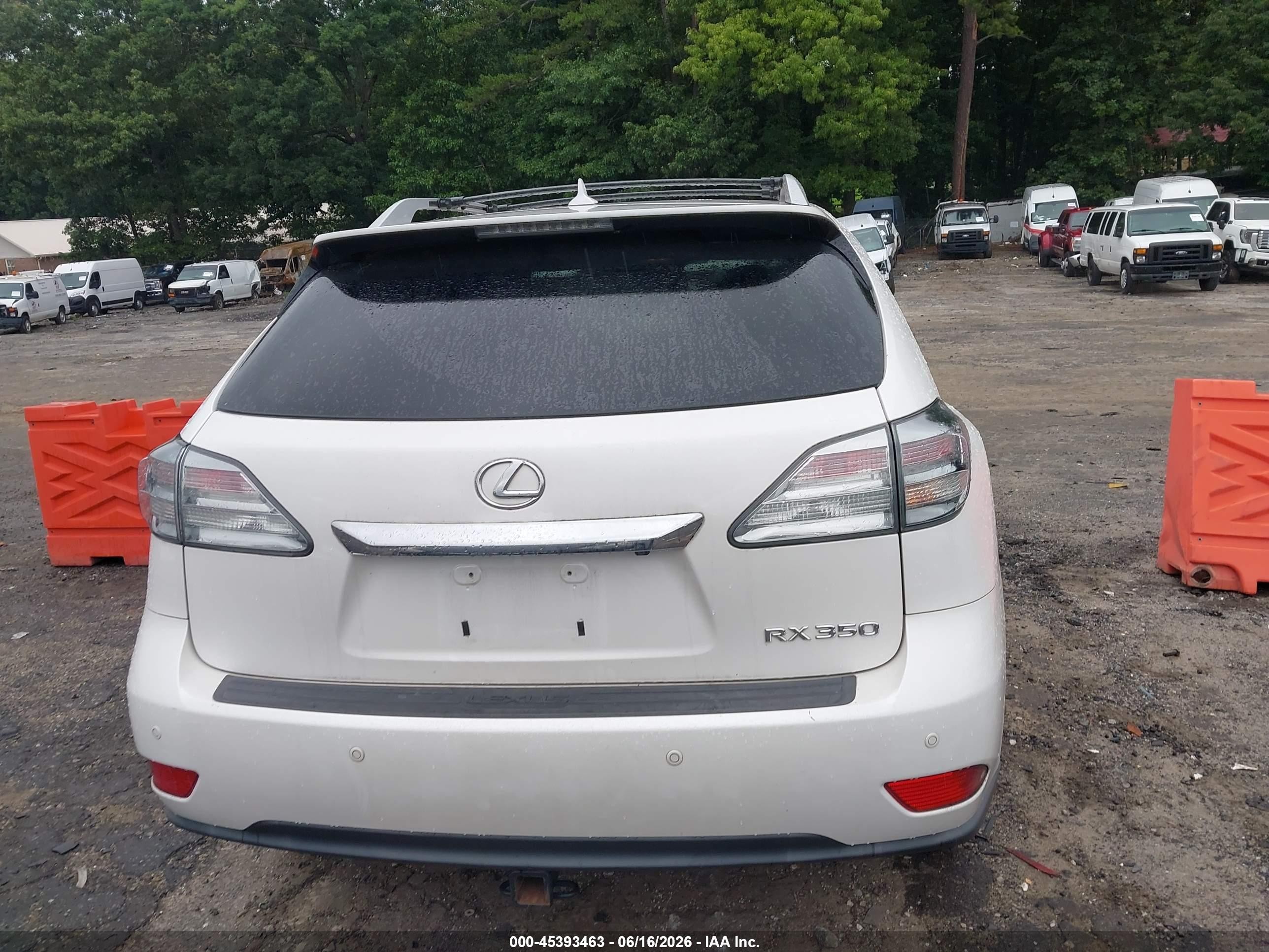 2012 Lexus Rx 350   White vin: 2T2ZK1BA2CC070750