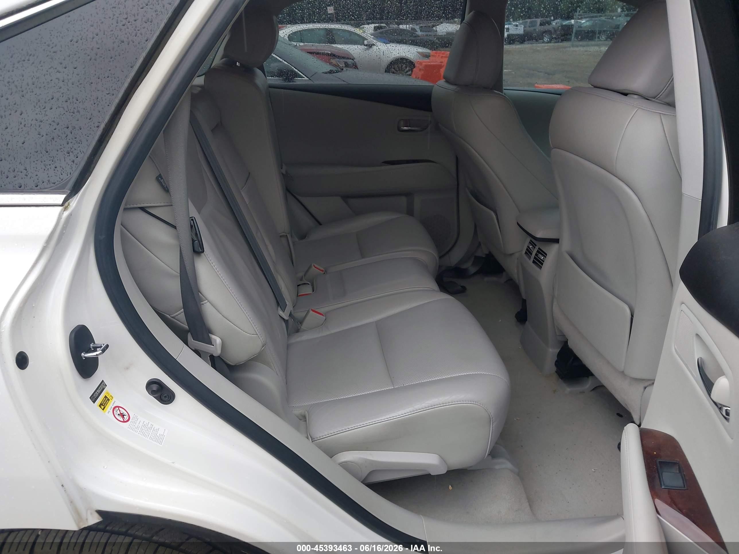 2012 Lexus Rx 350   White vin: 2T2ZK1BA2CC070750