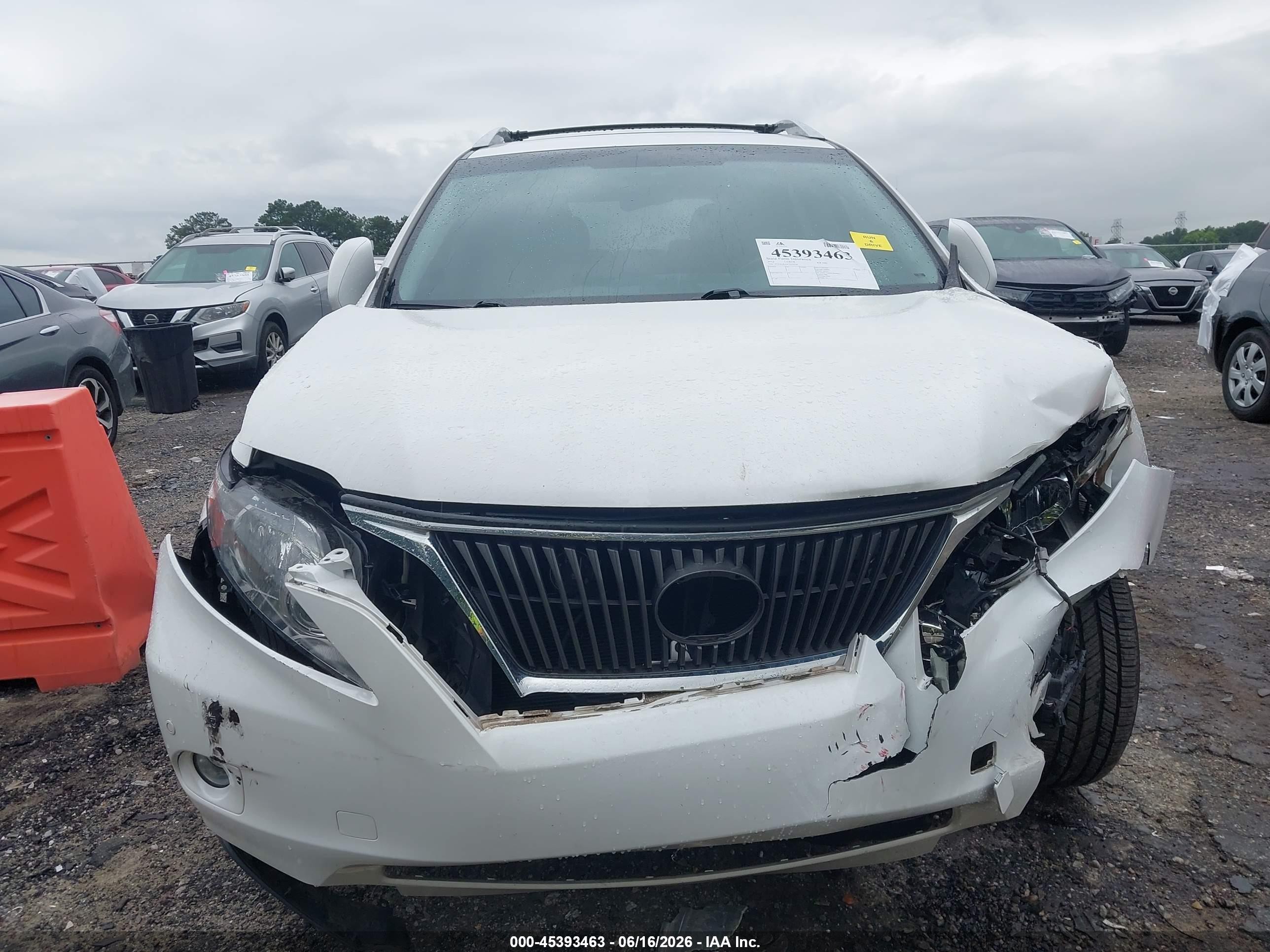 2012 Lexus Rx 350   White vin: 2T2ZK1BA2CC070750