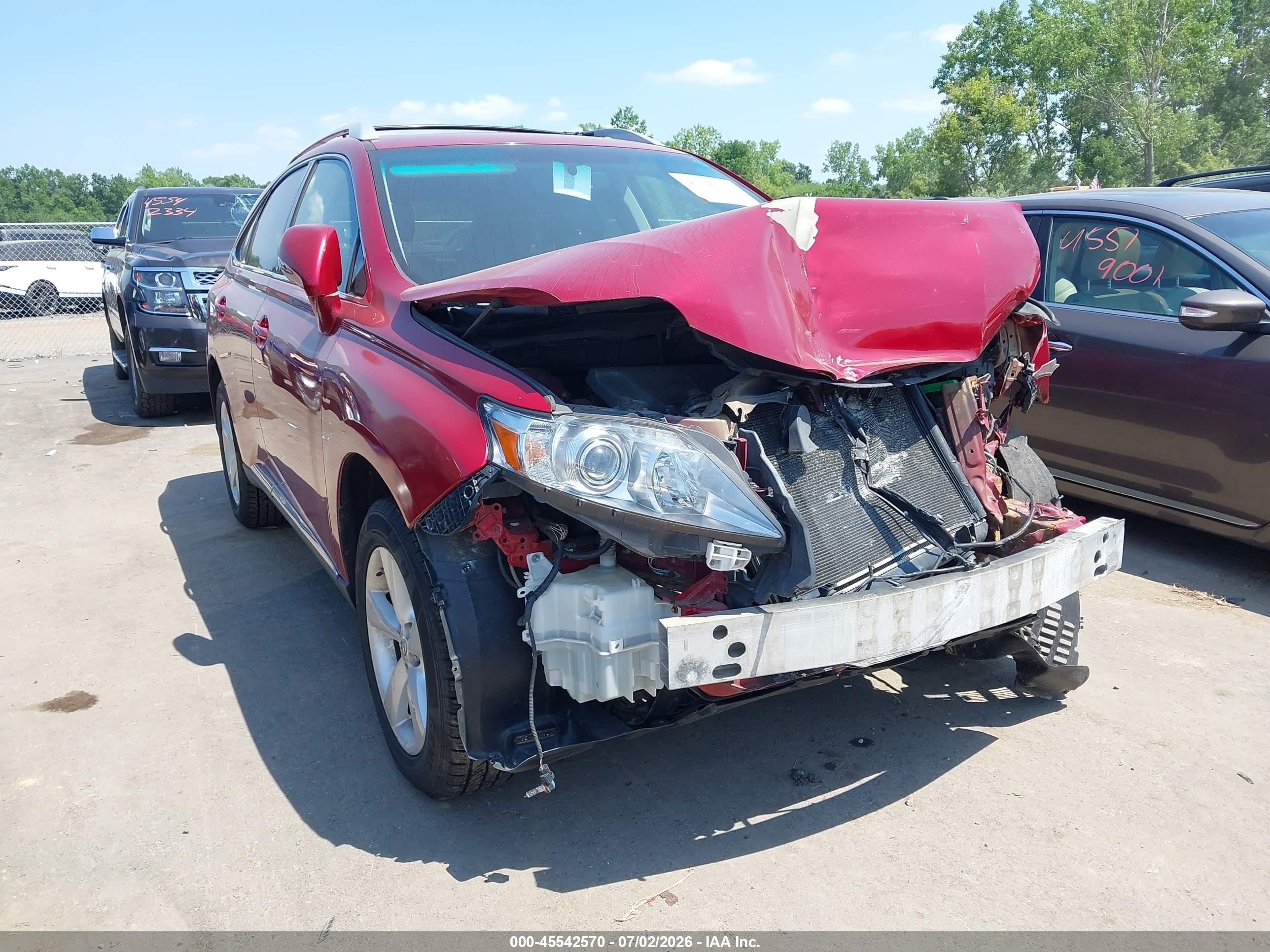 2012 Lexus Rx 350 Red vin: 2T2ZK1BA2CC077519