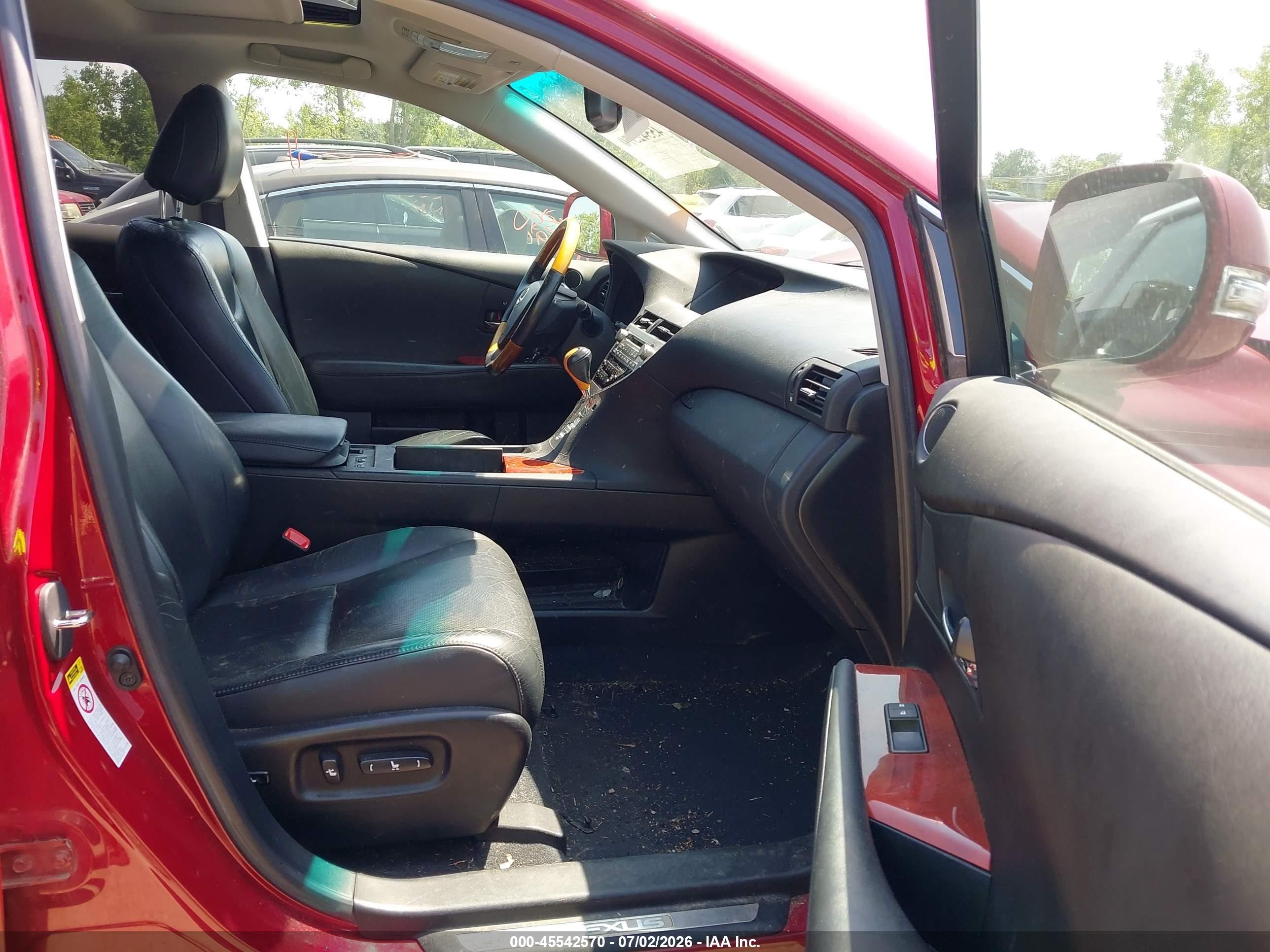 2012 Lexus Rx 350 Red vin: 2T2ZK1BA2CC077519