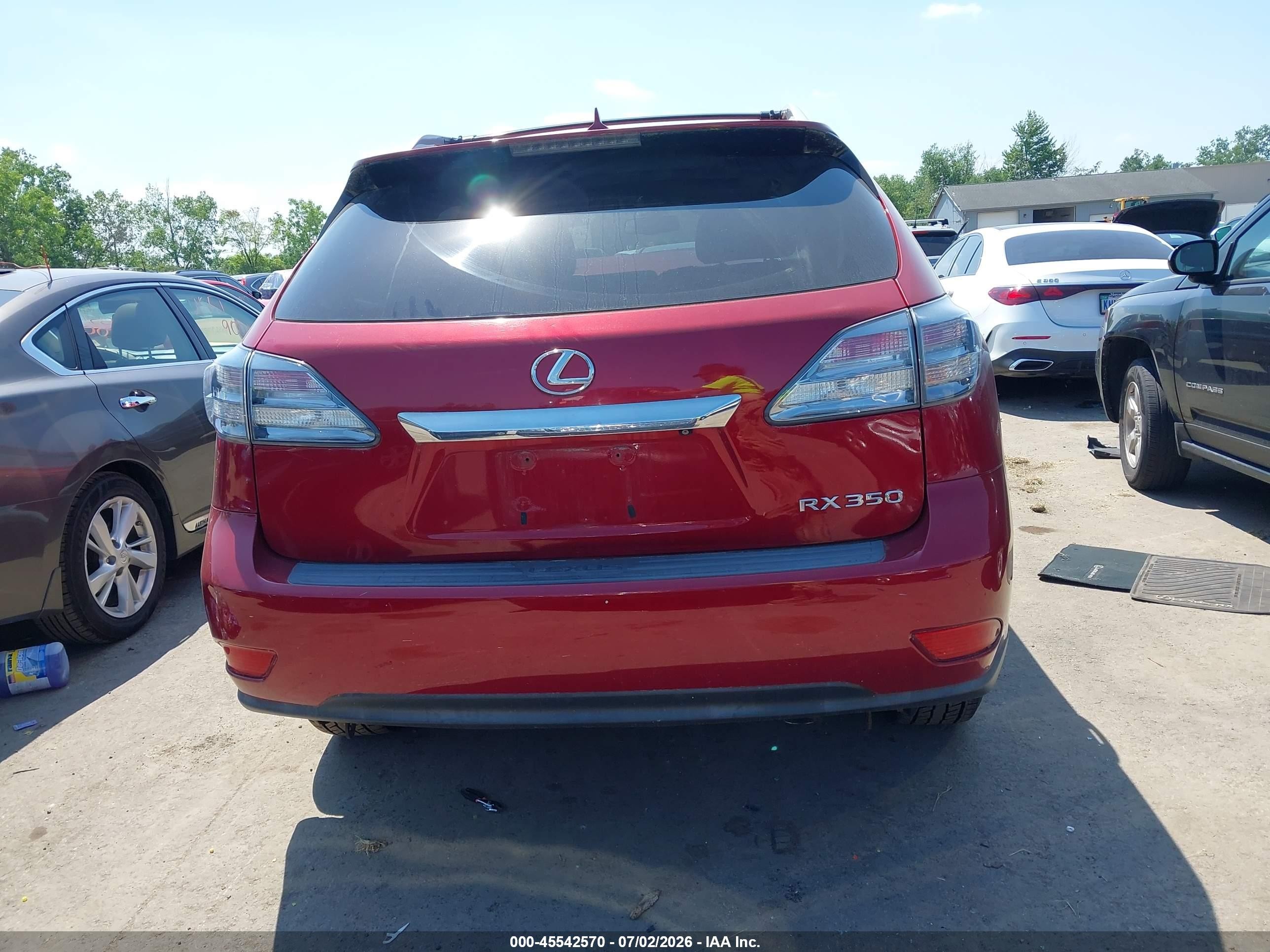 2012 Lexus Rx 350 Red vin: 2T2ZK1BA2CC077519