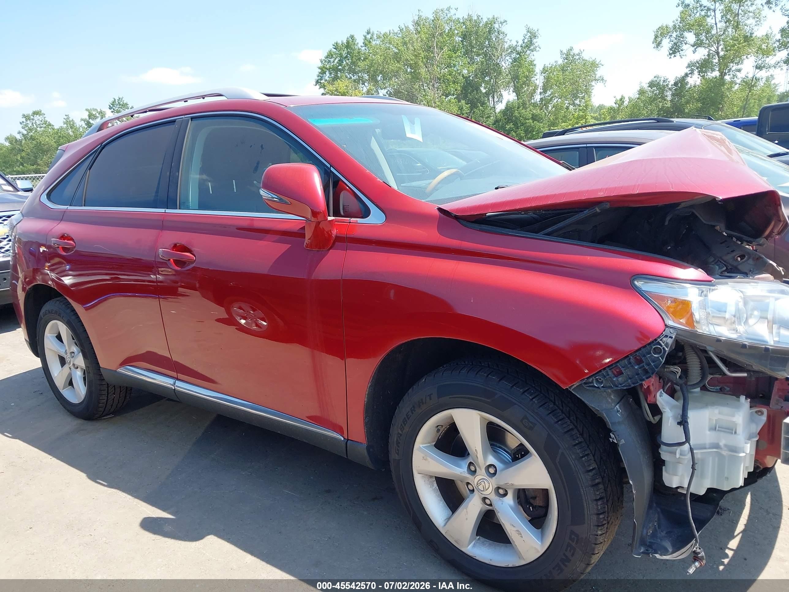 2012 Lexus Rx 350 Red vin: 2T2ZK1BA2CC077519