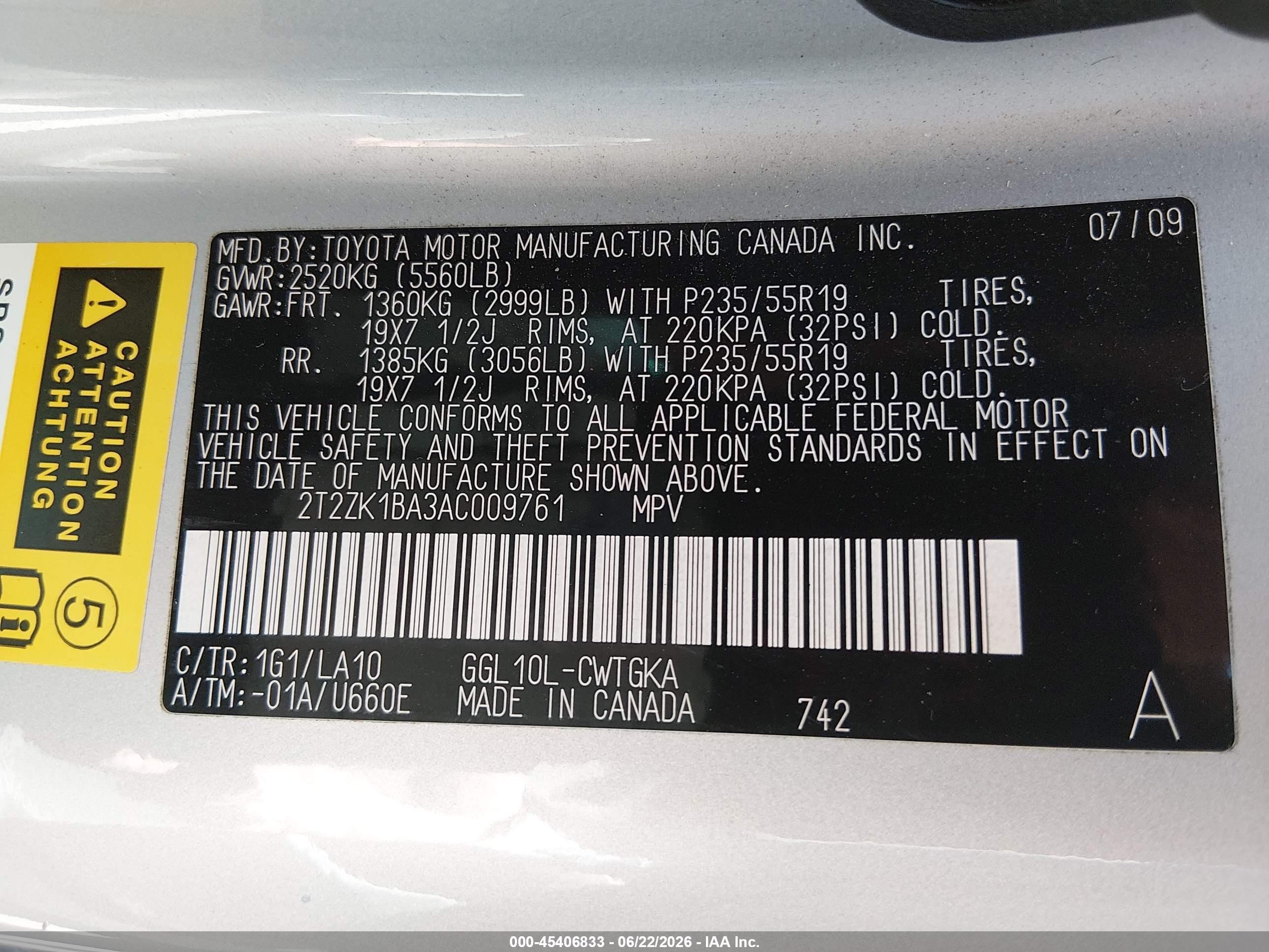 2010 Lexus Rx 350   Silver vin: 2T2ZK1BA3AC009761