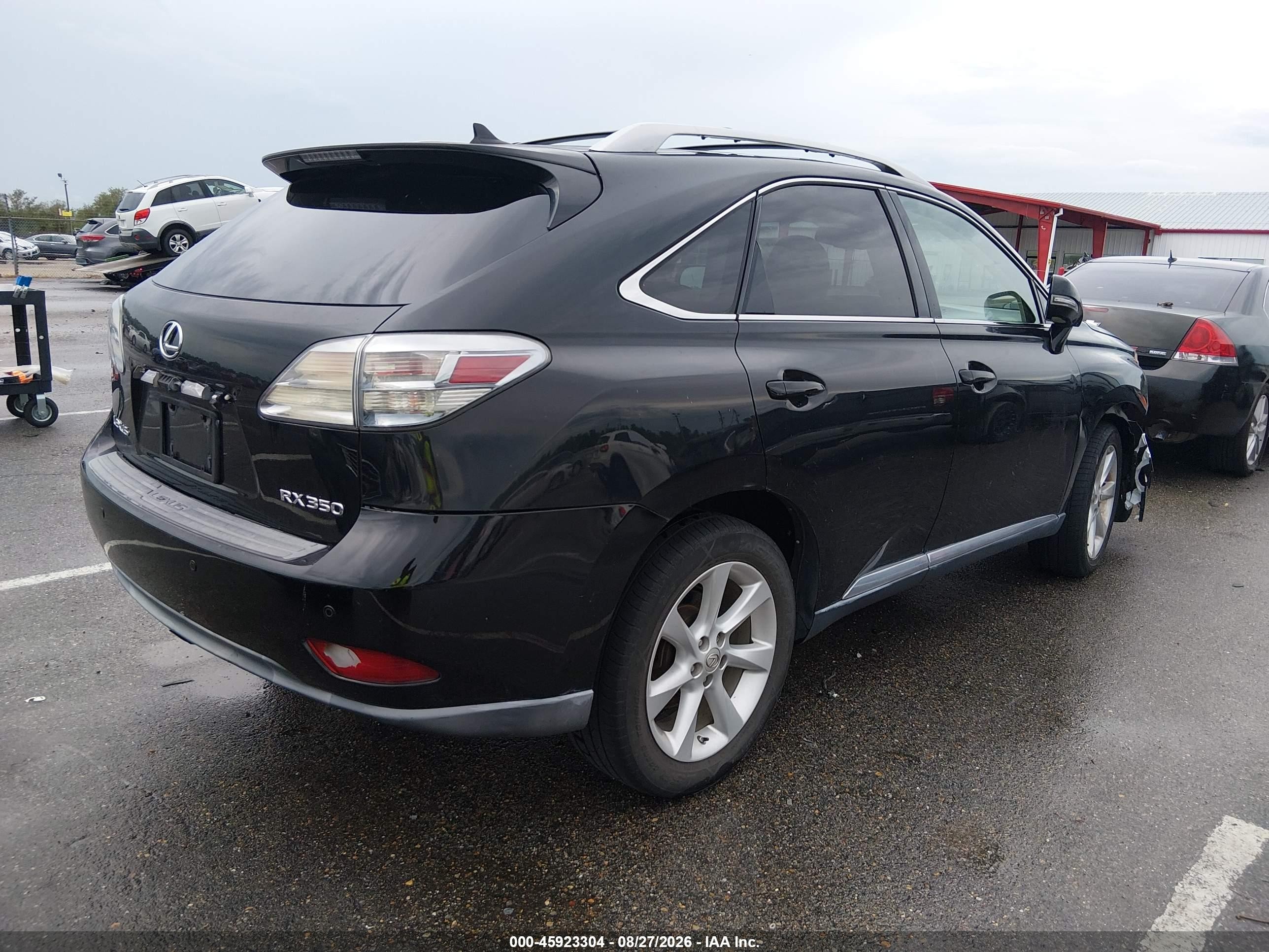 2010 Lexus Rx 350   Black vin: 2T2ZK1BA3AC019593
