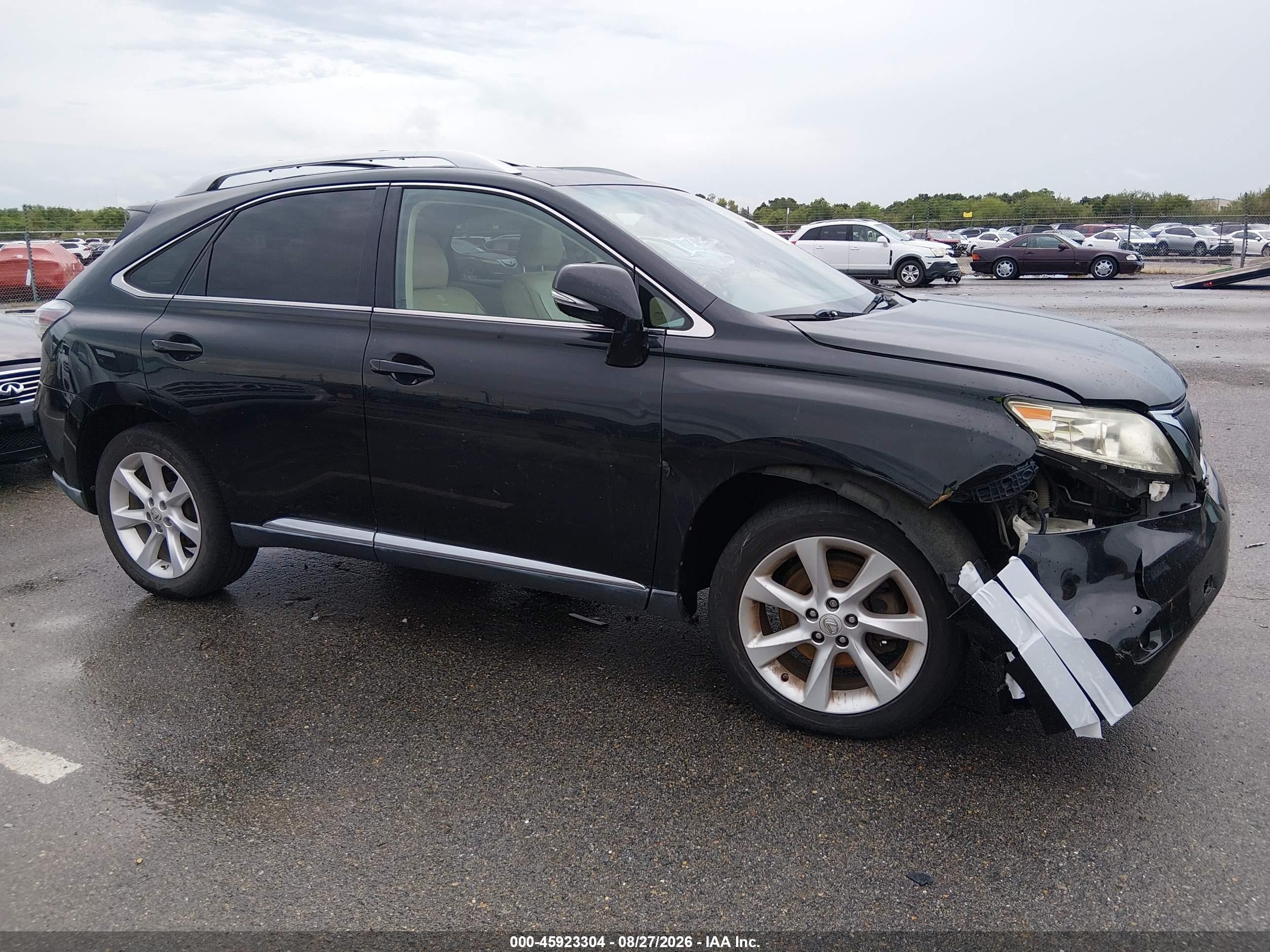2010 Lexus Rx 350   Black vin: 2T2ZK1BA3AC019593
