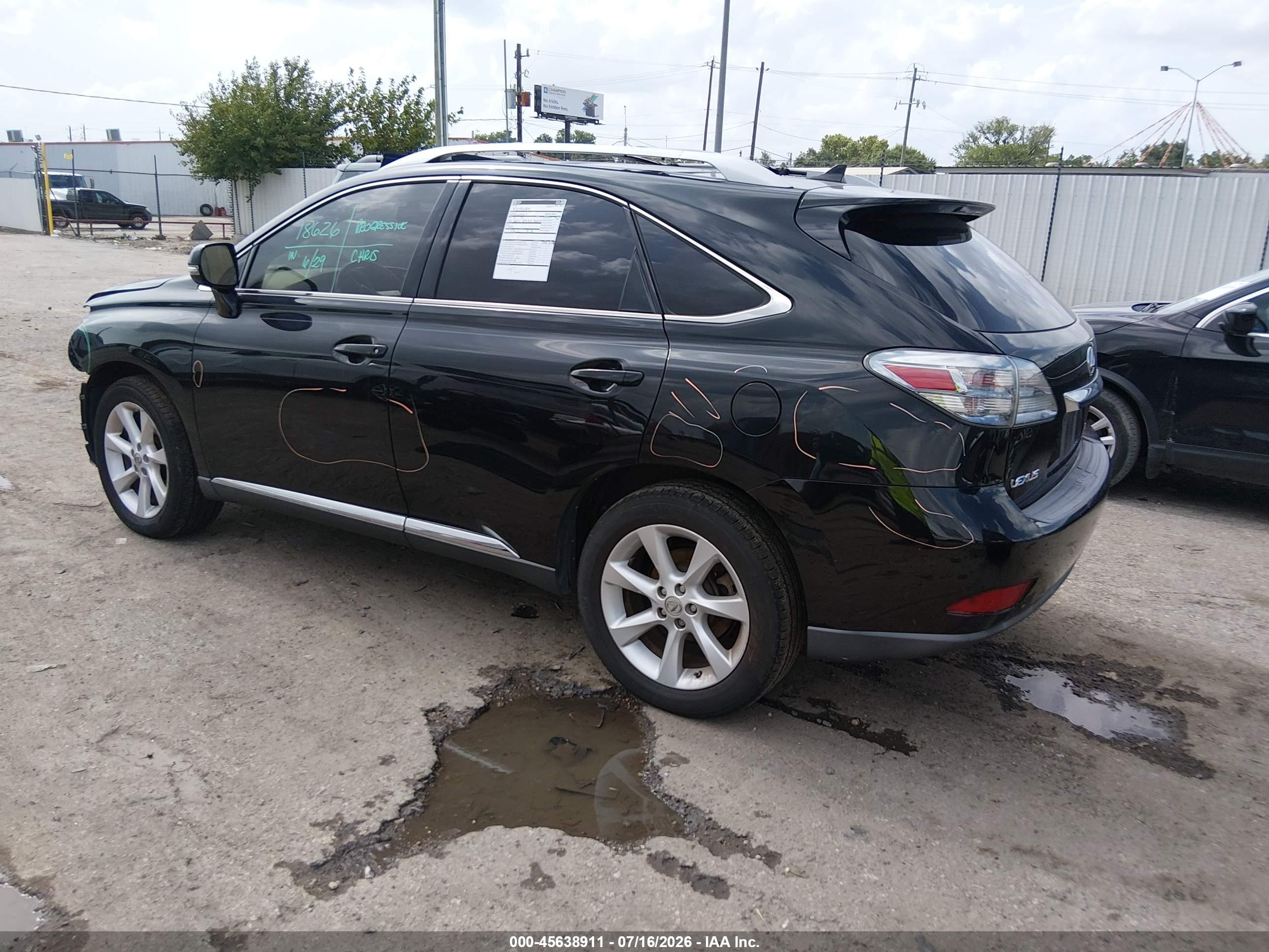 2010 Lexus Rx 350 Черный vin: 2T2ZK1BA3AC036961