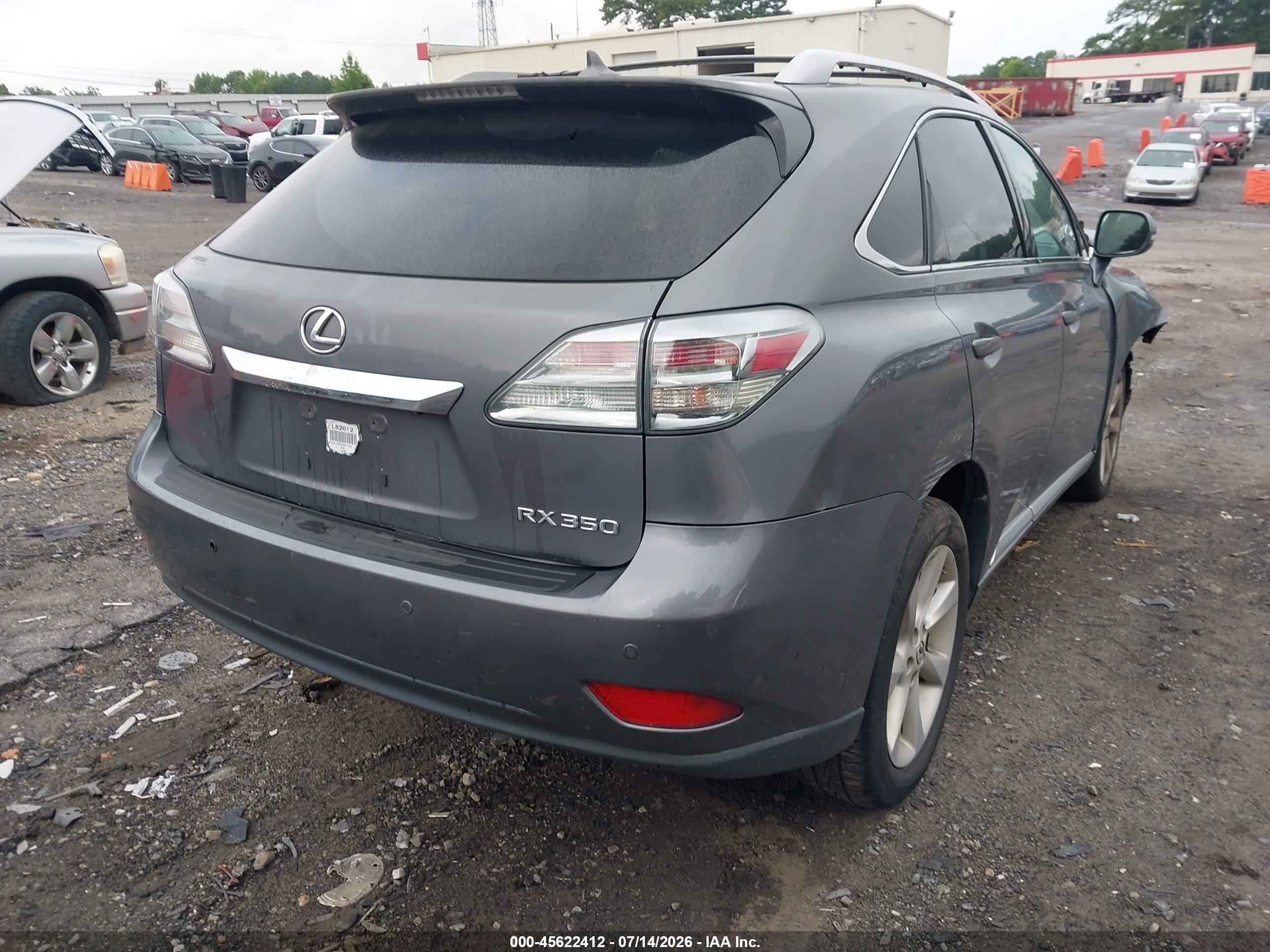 2012 Lexus Rx 350 Gray vin: 2T2ZK1BA3CC071034