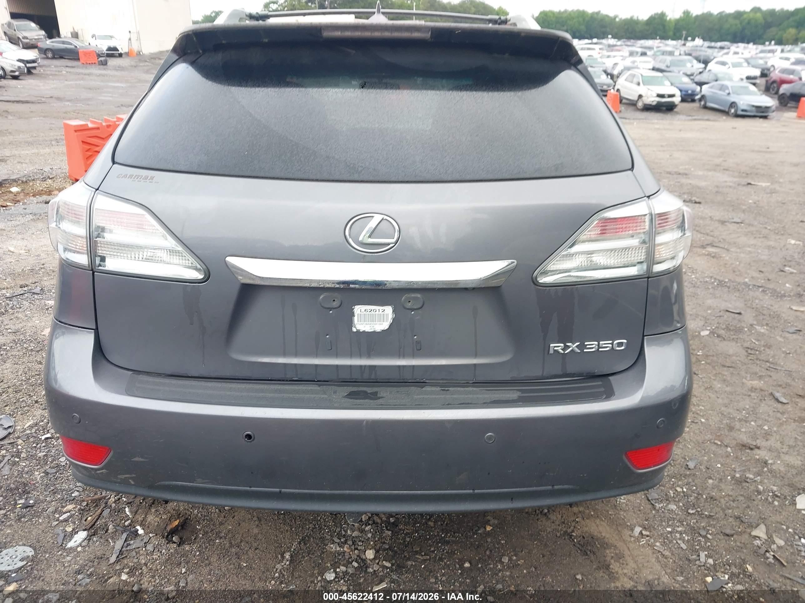 2012 Lexus Rx 350 Gray vin: 2T2ZK1BA3CC071034