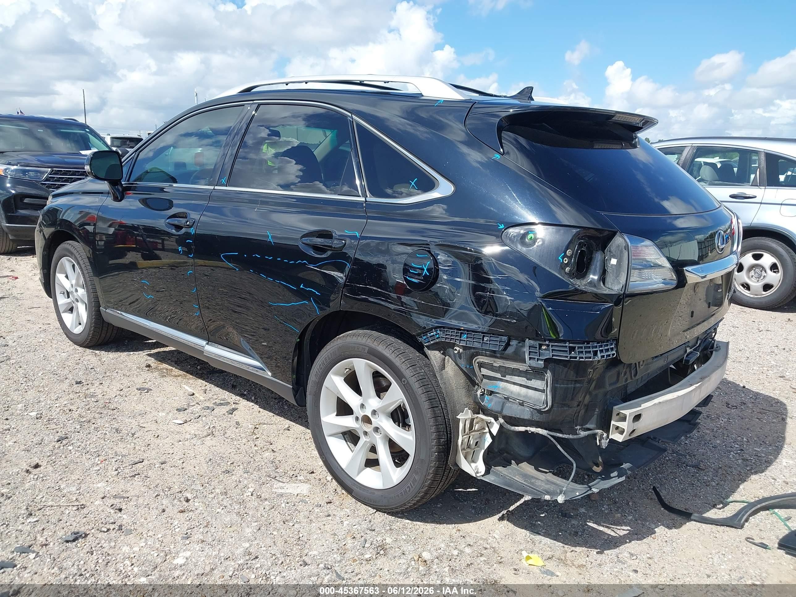 2012 Lexus Rx 350   Черный vin: 2T2ZK1BA3CC072507