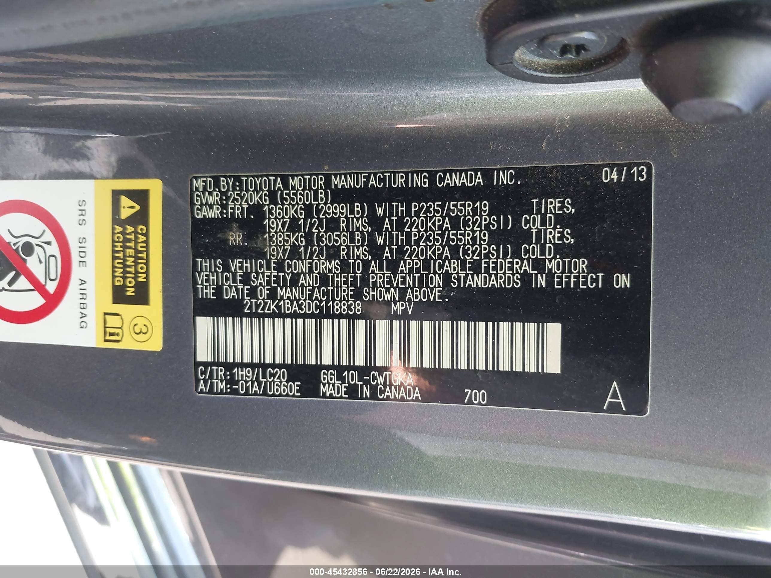 2013 Lexus Rx 350 Gray vin: 2T2ZK1BA3DC118838