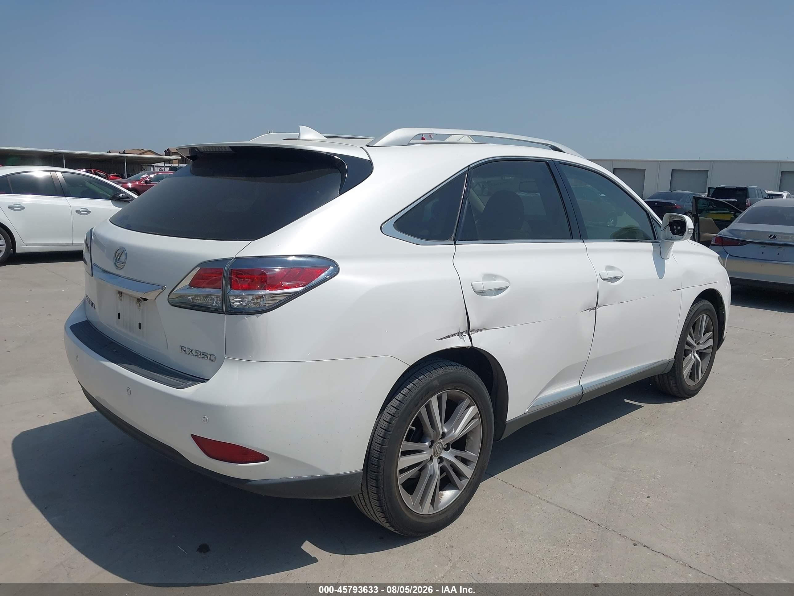 2015 Lexus Rx 350 White vin: 2T2ZK1BA3FC182476