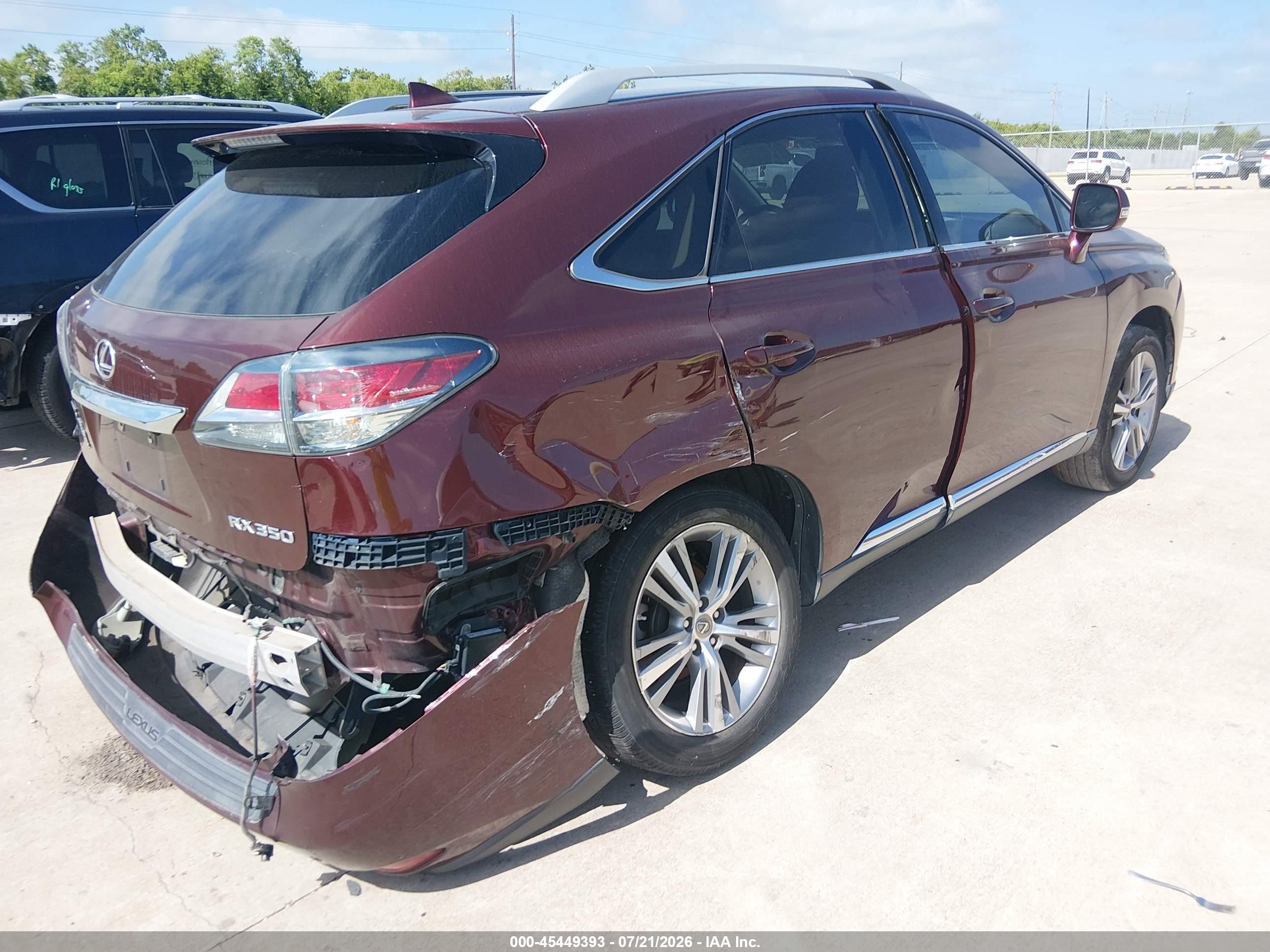 2015 Lexus Rx 350   Burgundy vin: 2T2ZK1BA3FC197463