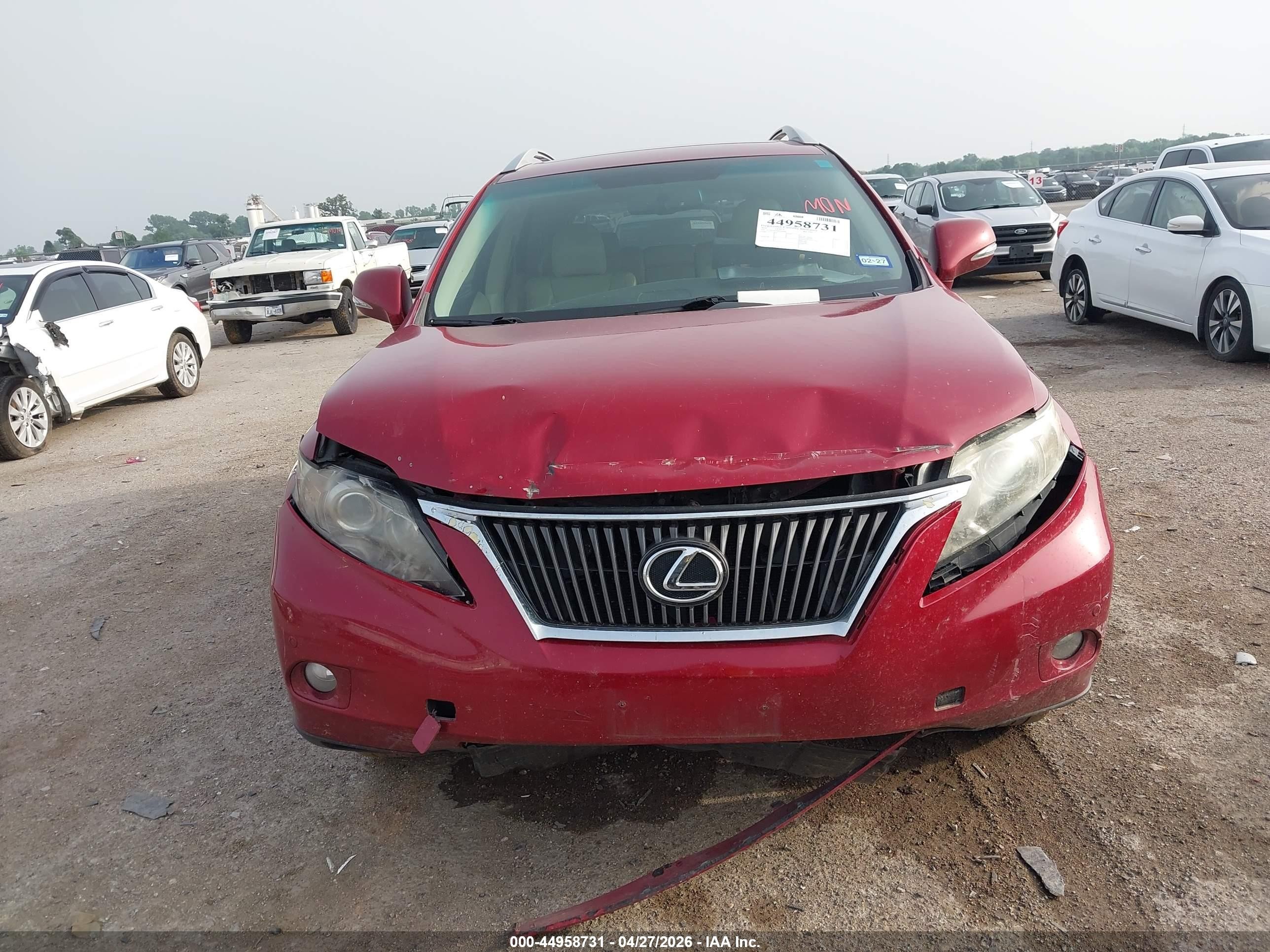 2010 Lexus Rx 350   Red vin: 2T2ZK1BA4AC026990