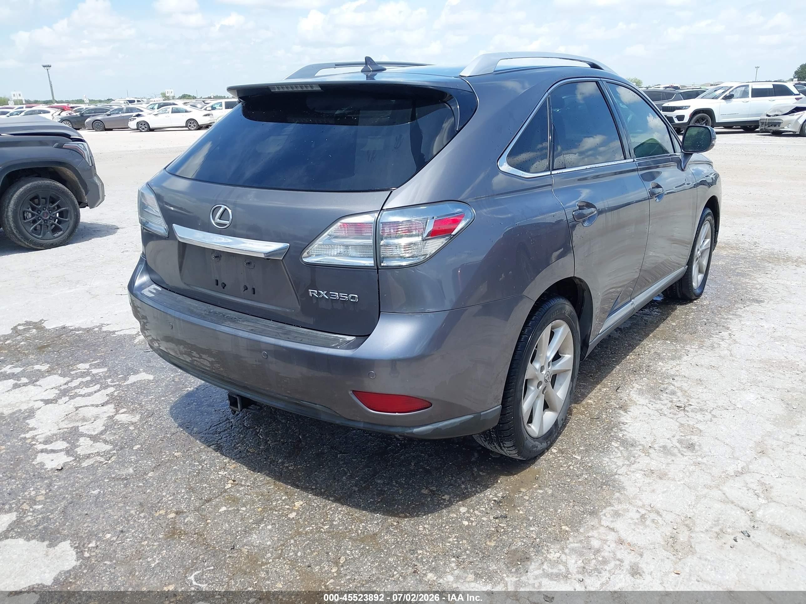 2012 Lexus Rx 350   Gray vin: 2T2ZK1BA4CC066621