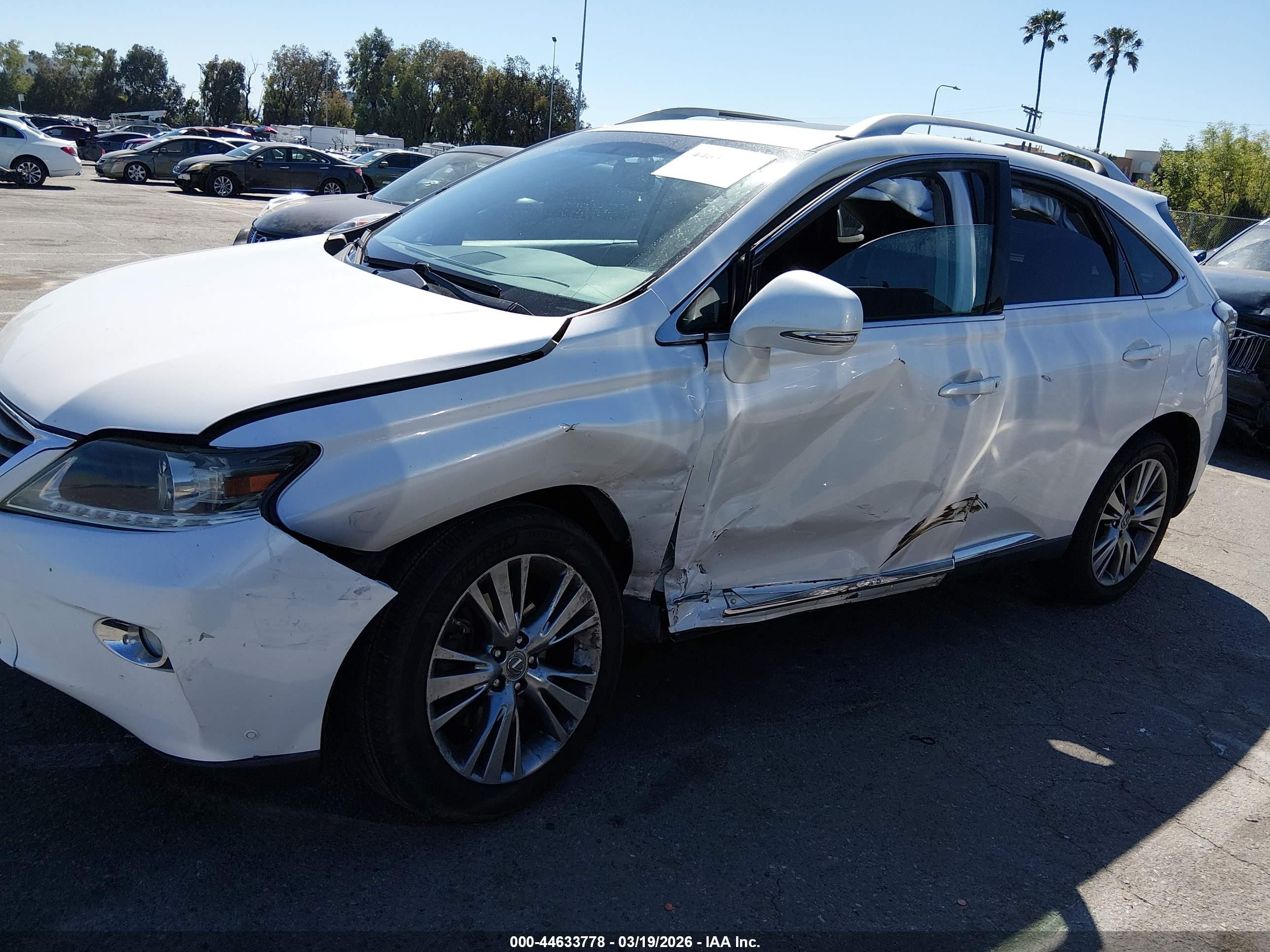 2013 Lexus Rx 350   White vin: 2T2ZK1BA4DC111722