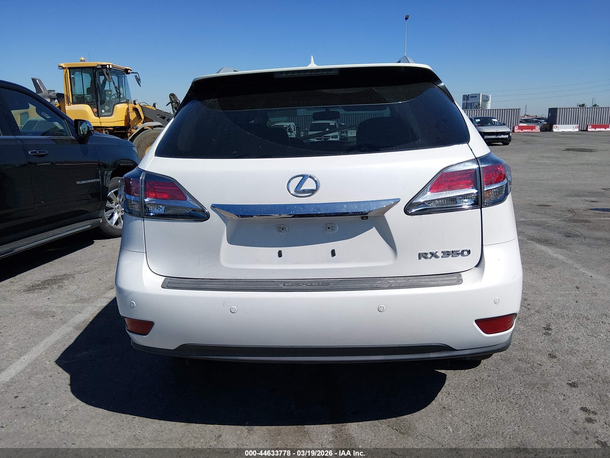 2013 Lexus Rx 350   White vin: 2T2ZK1BA4DC111722
