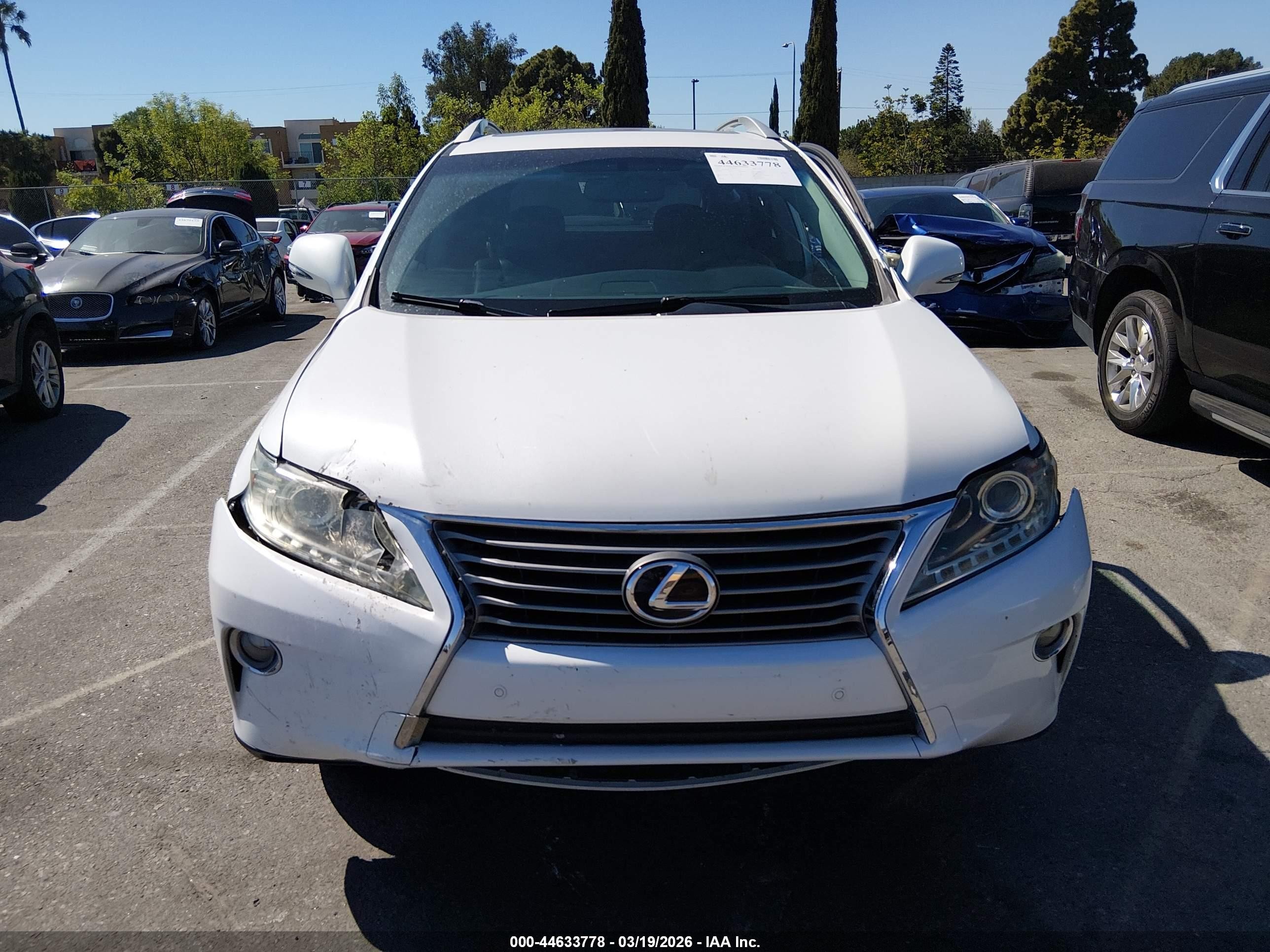 2013 Lexus Rx 350   White vin: 2T2ZK1BA4DC111722