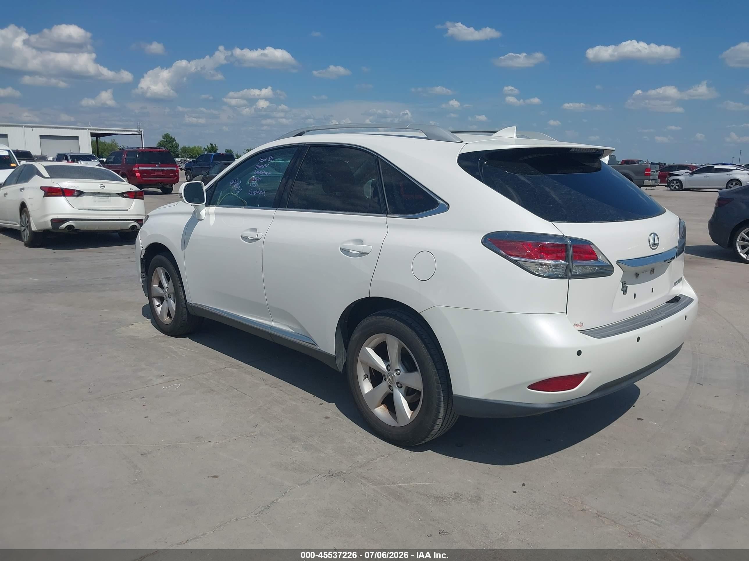 2015 Lexus Rx 350   White vin: 2T2ZK1BA4FC186648