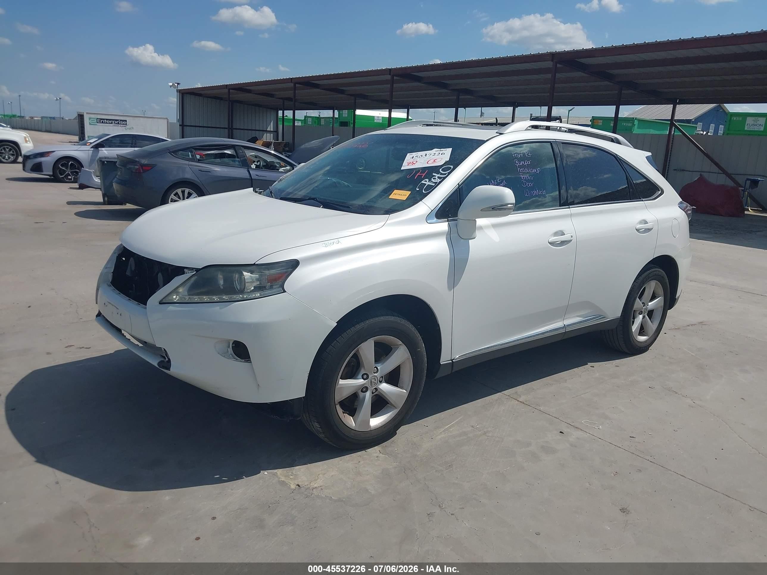 2015 Lexus Rx 350   White vin: 2T2ZK1BA4FC186648