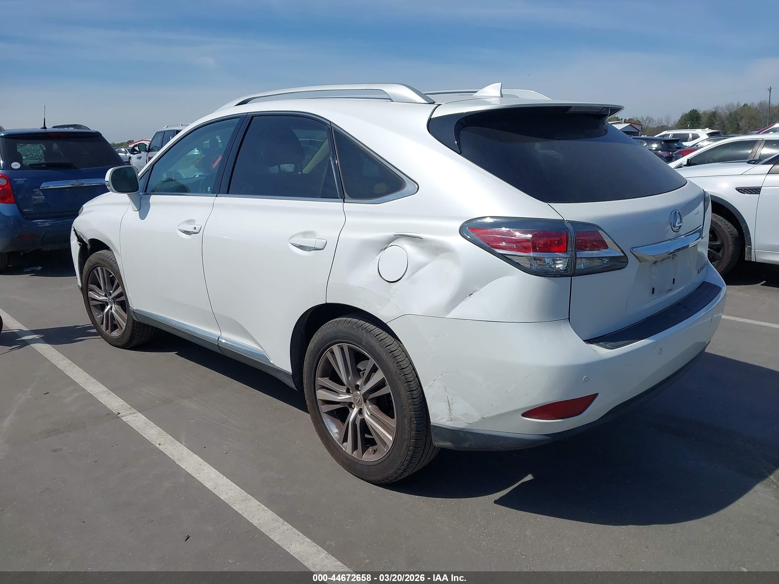 2015 Lexus Rx 350   White vin: 2T2ZK1BA4FC191283
