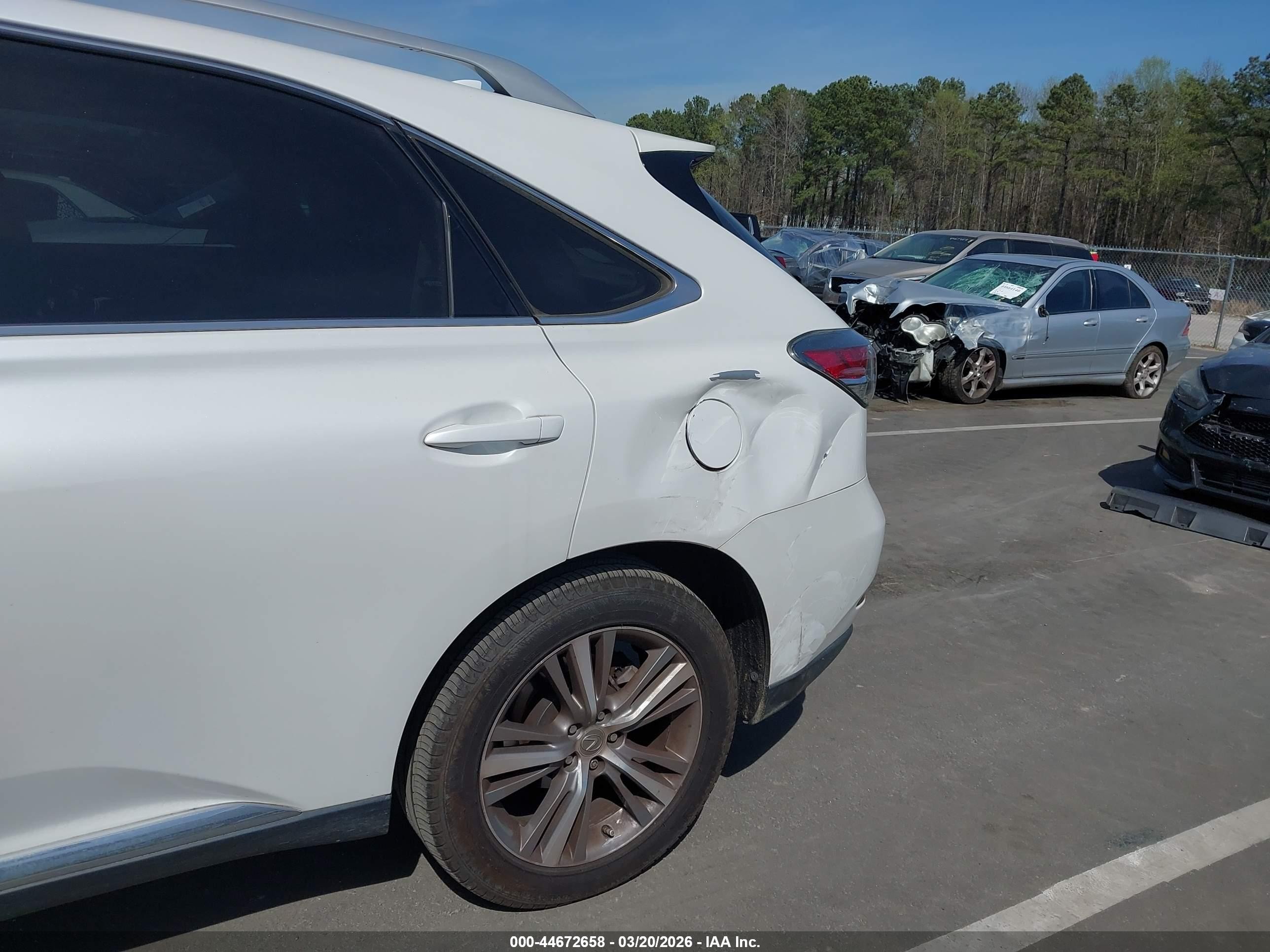 2015 Lexus Rx 350   White vin: 2T2ZK1BA4FC191283