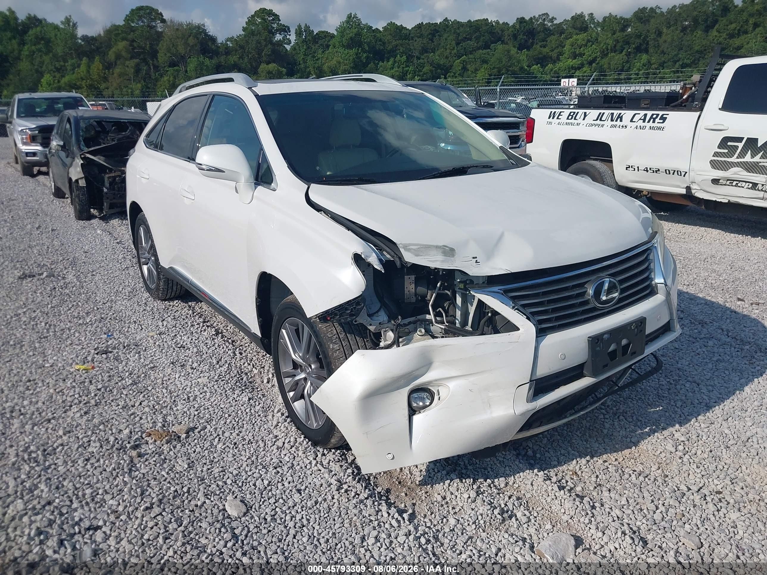 2015 Lexus Rx 350   White vin: 2T2ZK1BA4FC197942