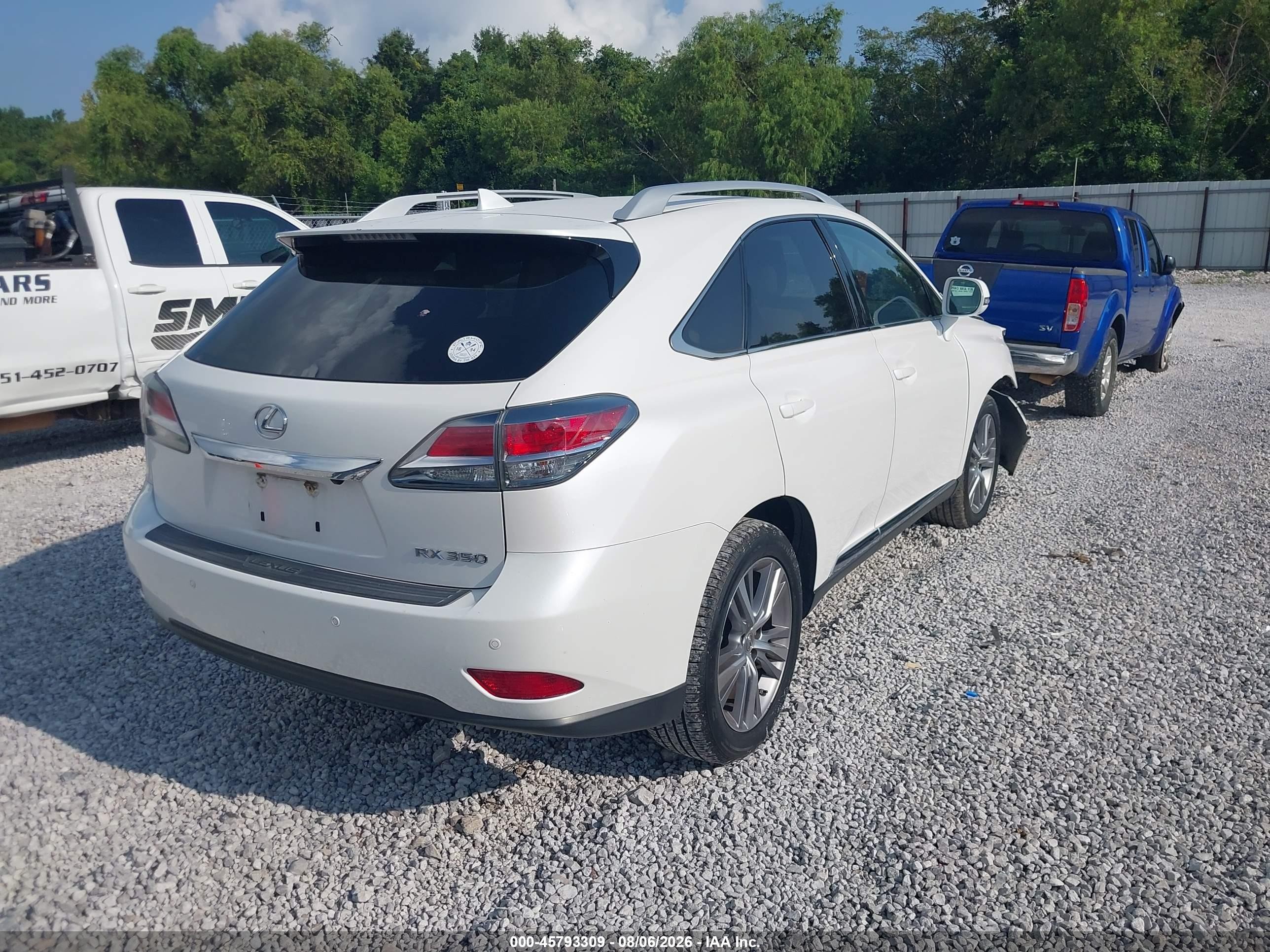 2015 Lexus Rx 350   White vin: 2T2ZK1BA4FC197942