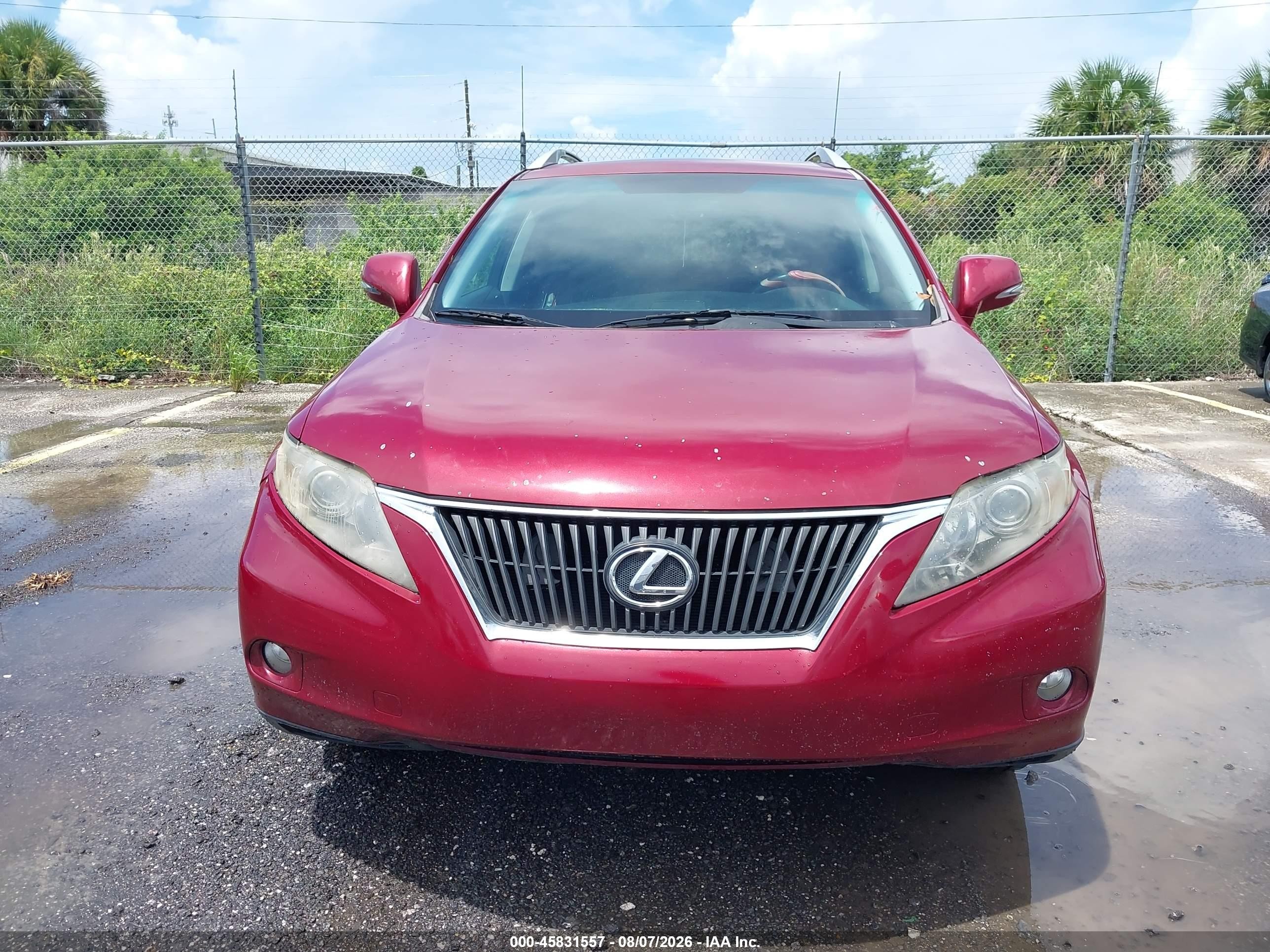 2010 Lexus Rx 350   Red vin: 2T2ZK1BA5AC012418