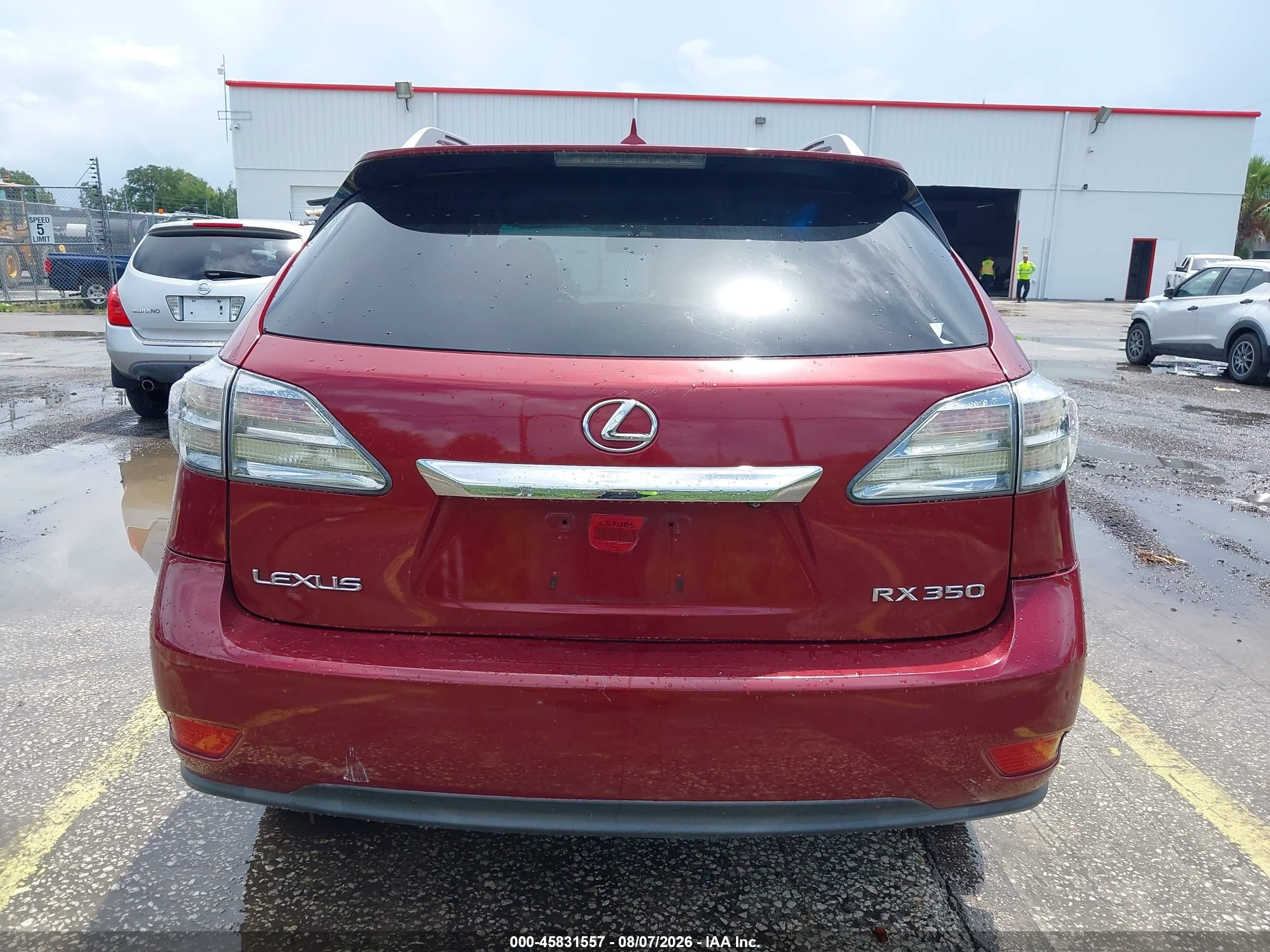 2010 Lexus Rx 350   Red vin: 2T2ZK1BA5AC012418