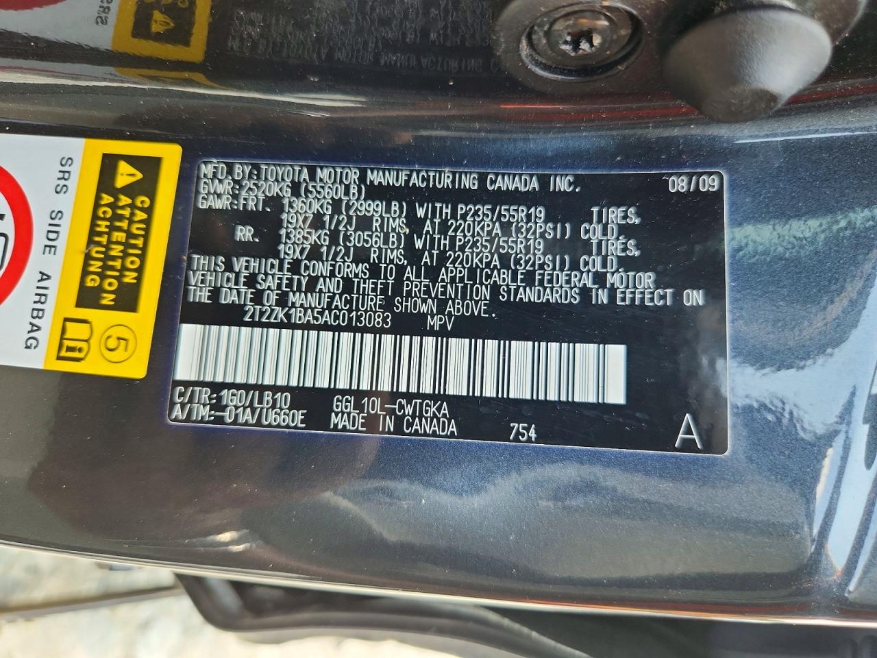 2010 Lexus Rx 350 Gray vin: 2T2ZK1BA5AC013083