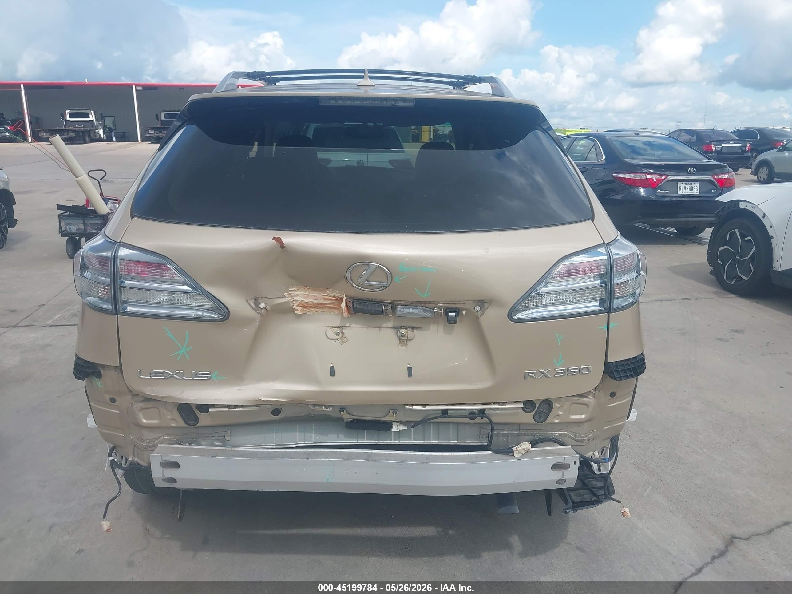 2010 Lexus Rx 350 Gold vin: 2T2ZK1BA5AC013455