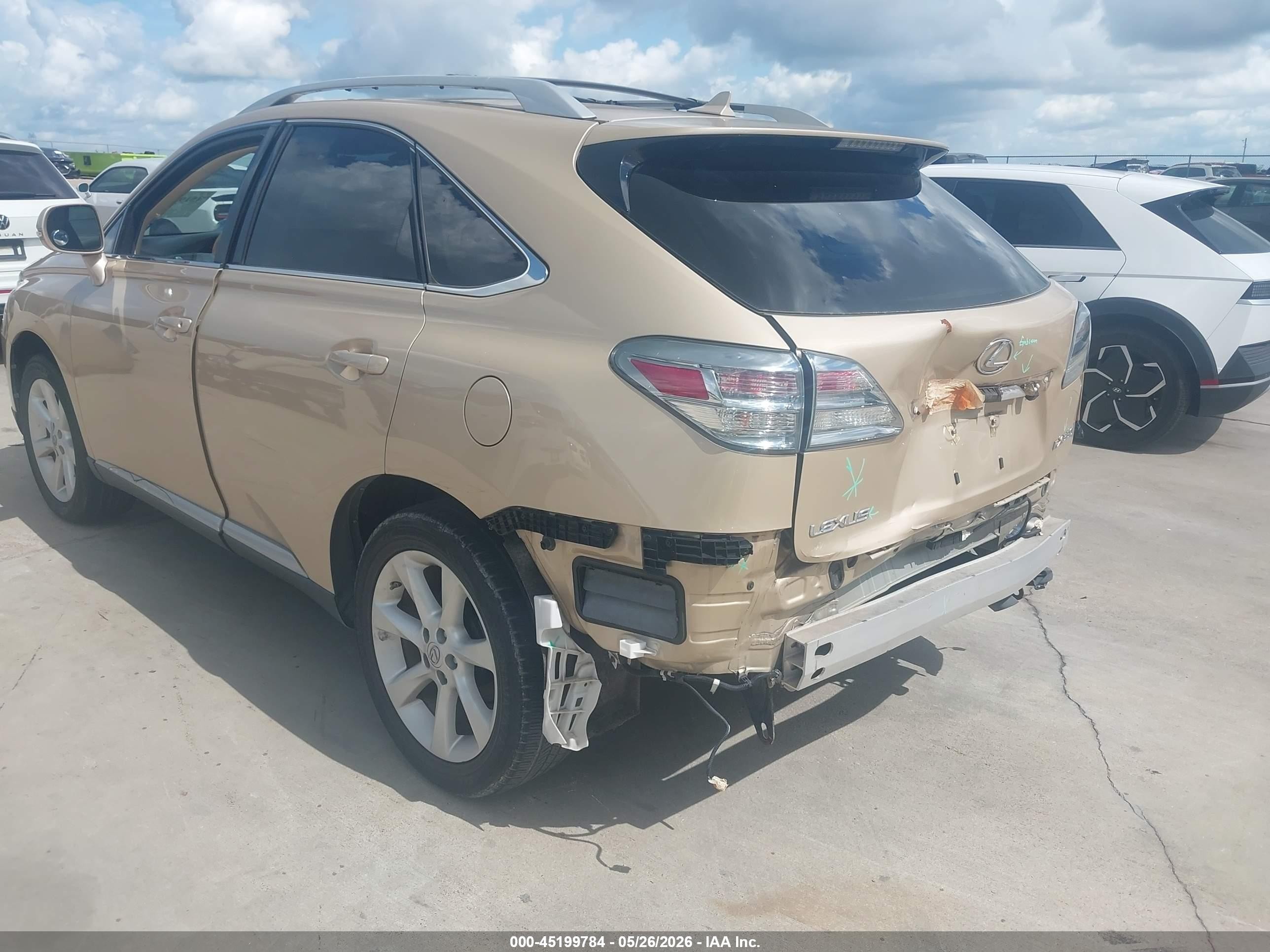 2010 Lexus Rx 350 Gold vin: 2T2ZK1BA5AC013455