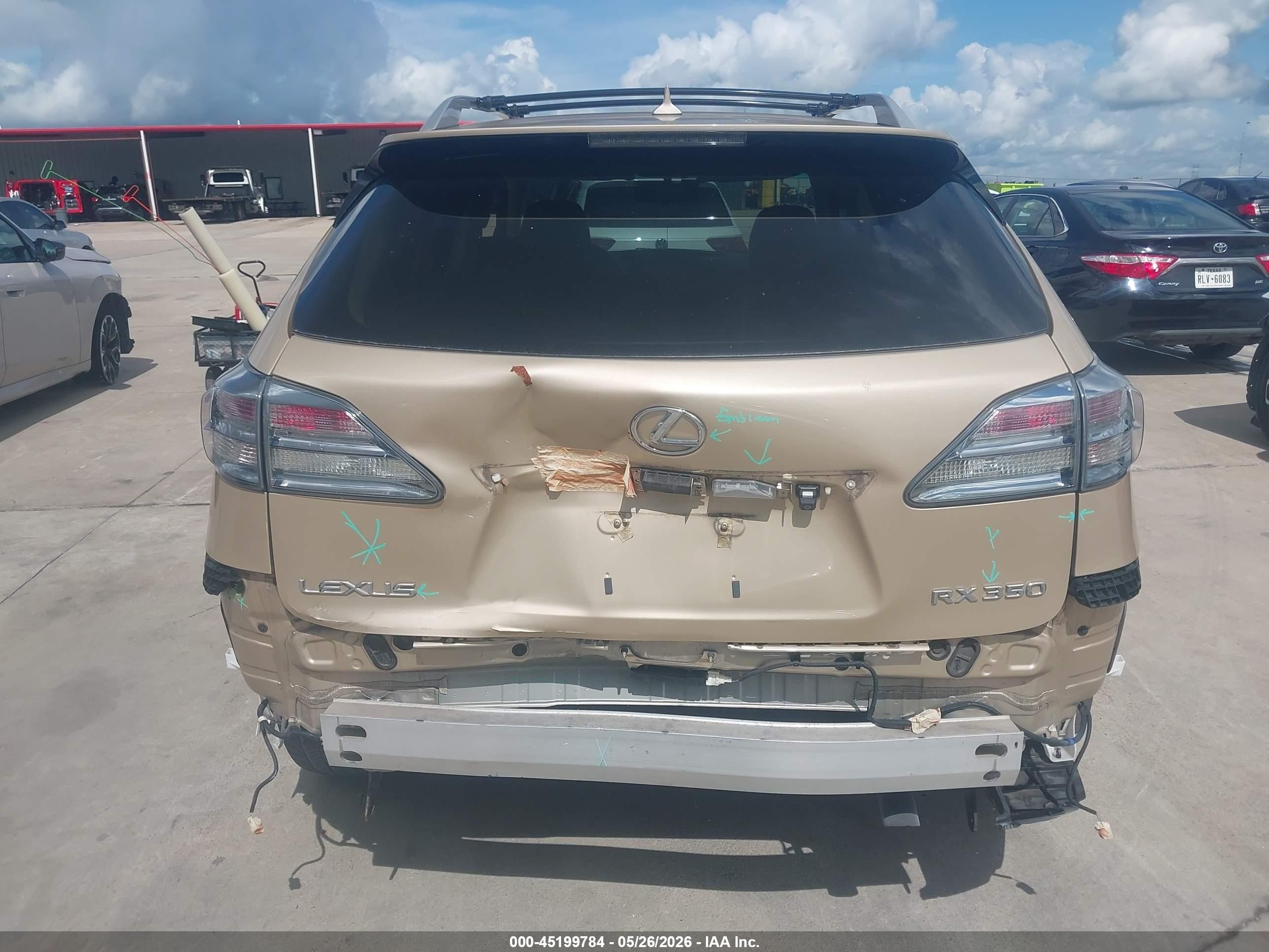 2010 Lexus Rx 350 Gold vin: 2T2ZK1BA5AC013455