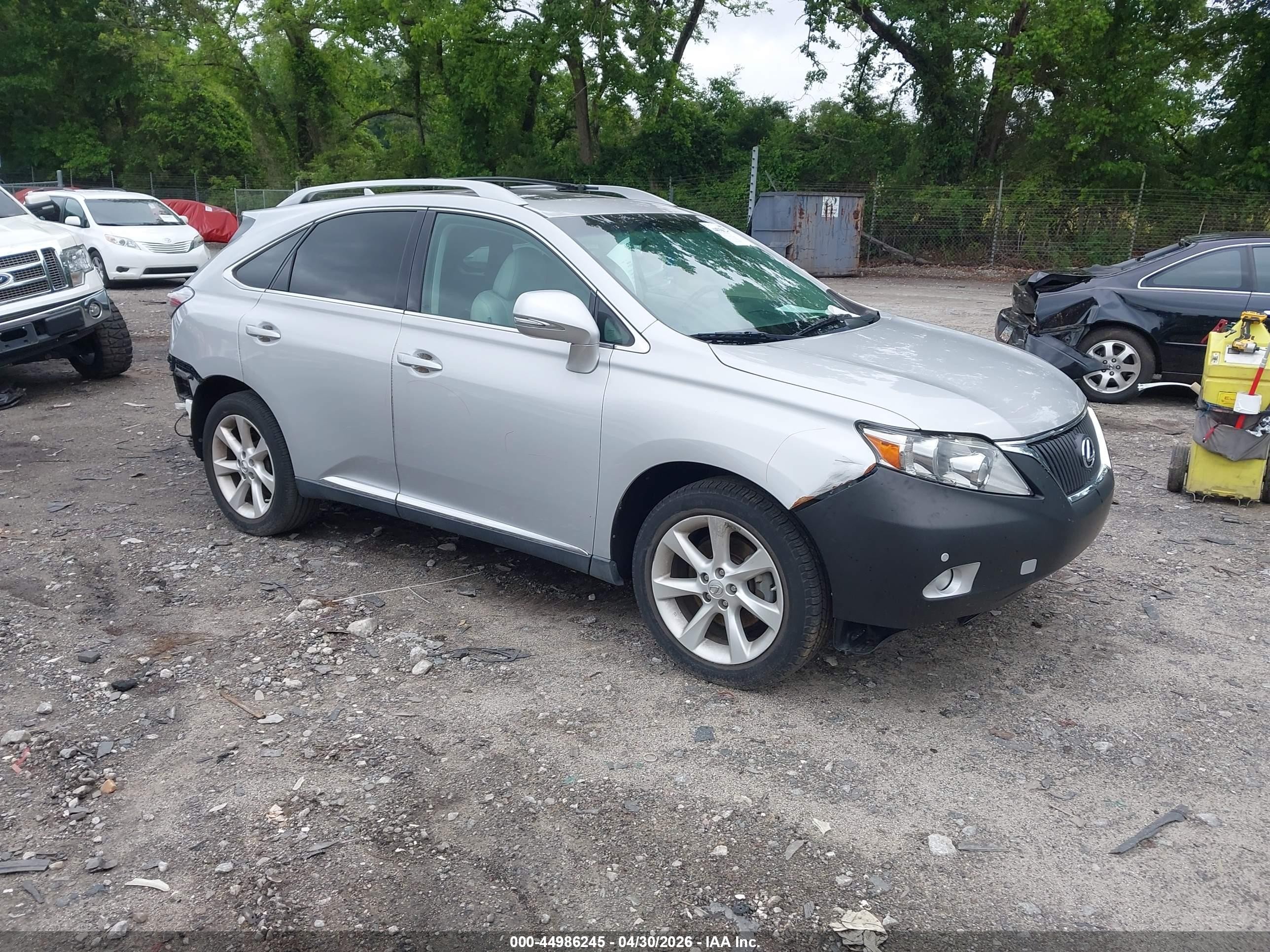 2010 Lexus Rx 350   Silver vin: 2T2ZK1BA5AC015397