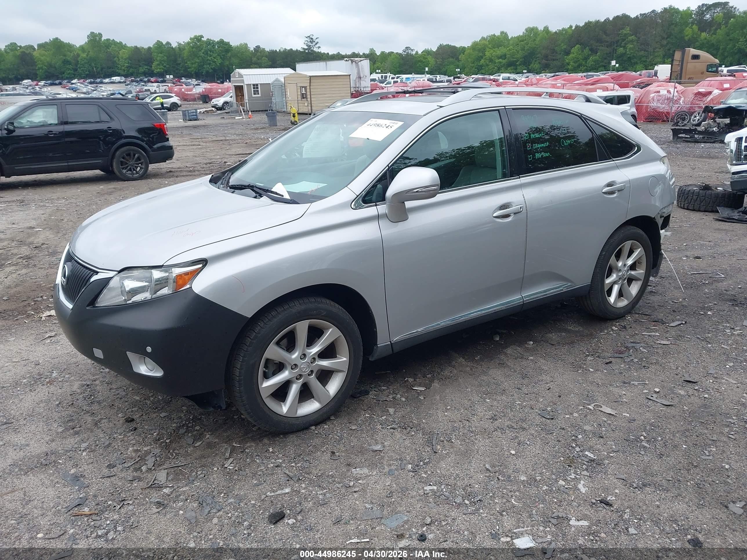 2010 Lexus Rx 350   Silver vin: 2T2ZK1BA5AC015397