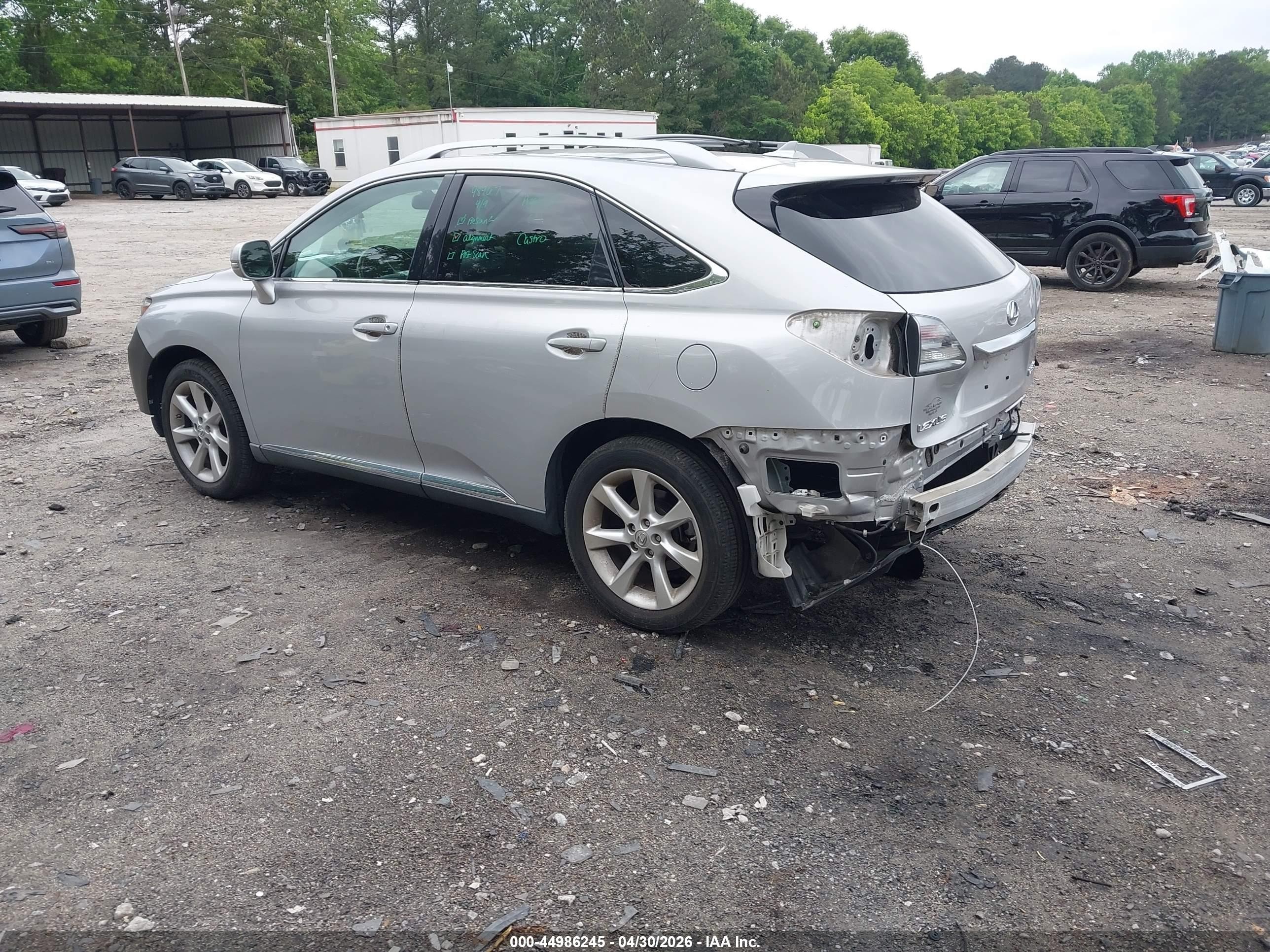 2010 Lexus Rx 350   Silver vin: 2T2ZK1BA5AC015397