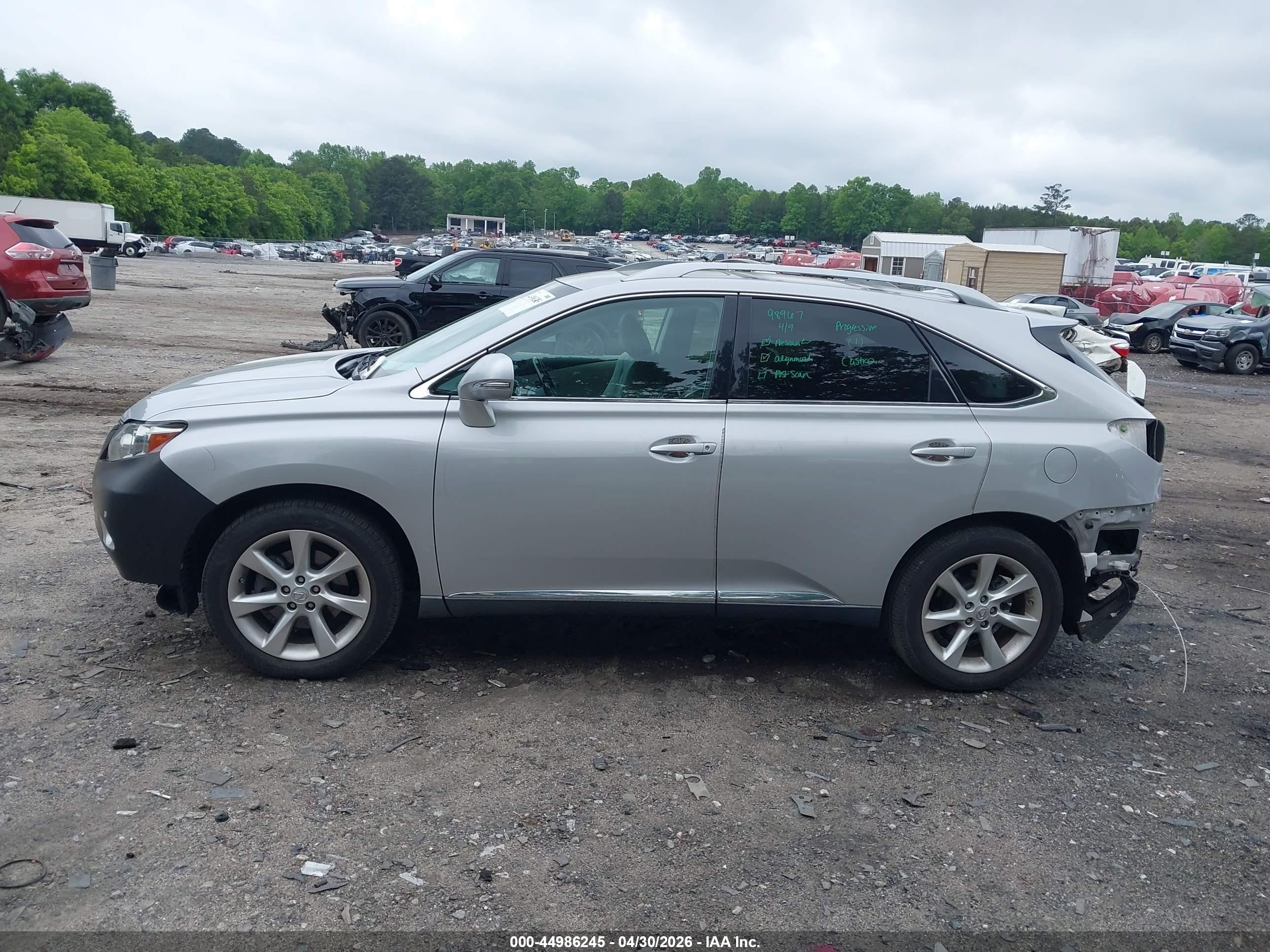 2010 Lexus Rx 350   Silver vin: 2T2ZK1BA5AC015397