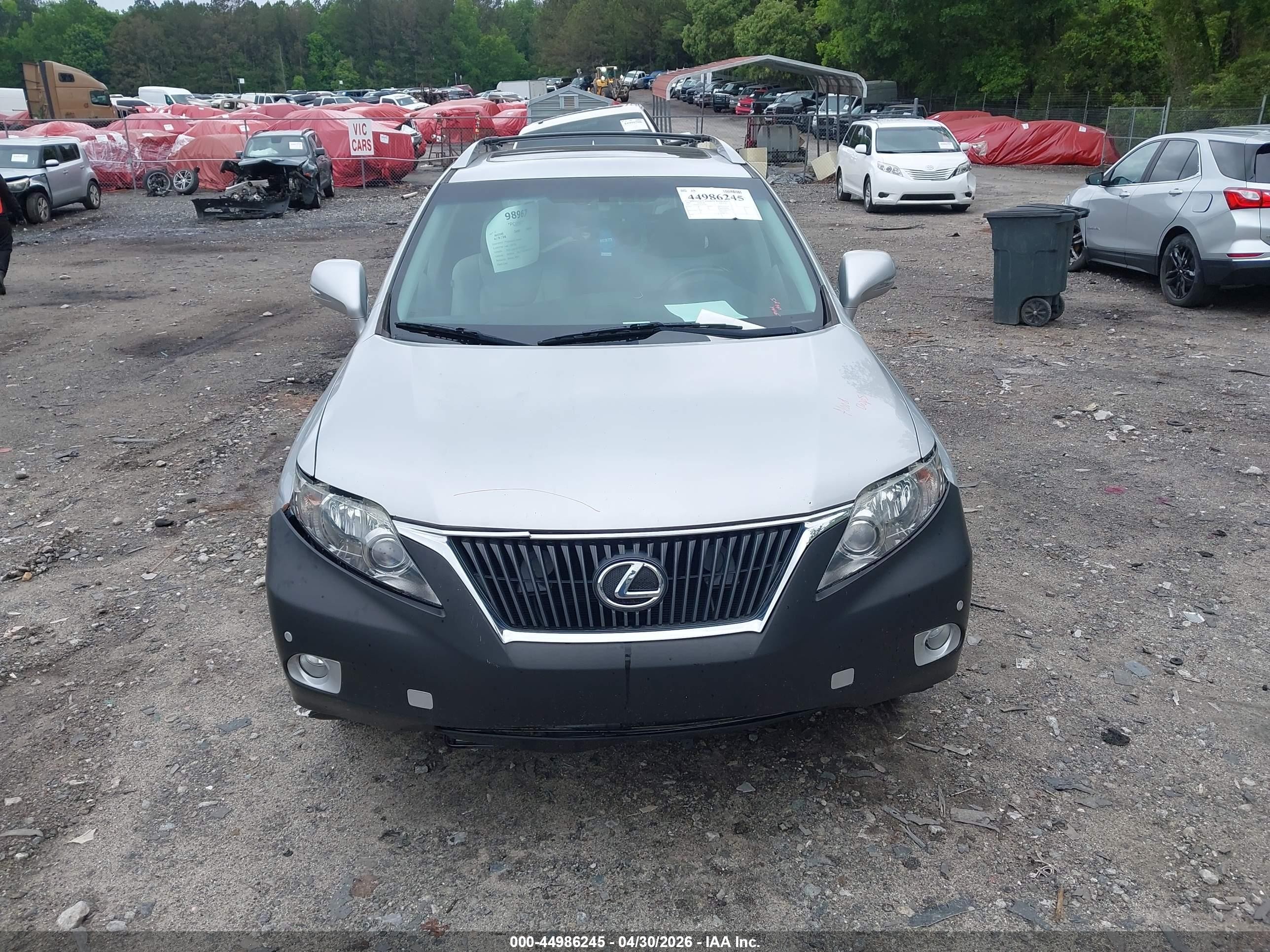 2010 Lexus Rx 350   Silver vin: 2T2ZK1BA5AC015397