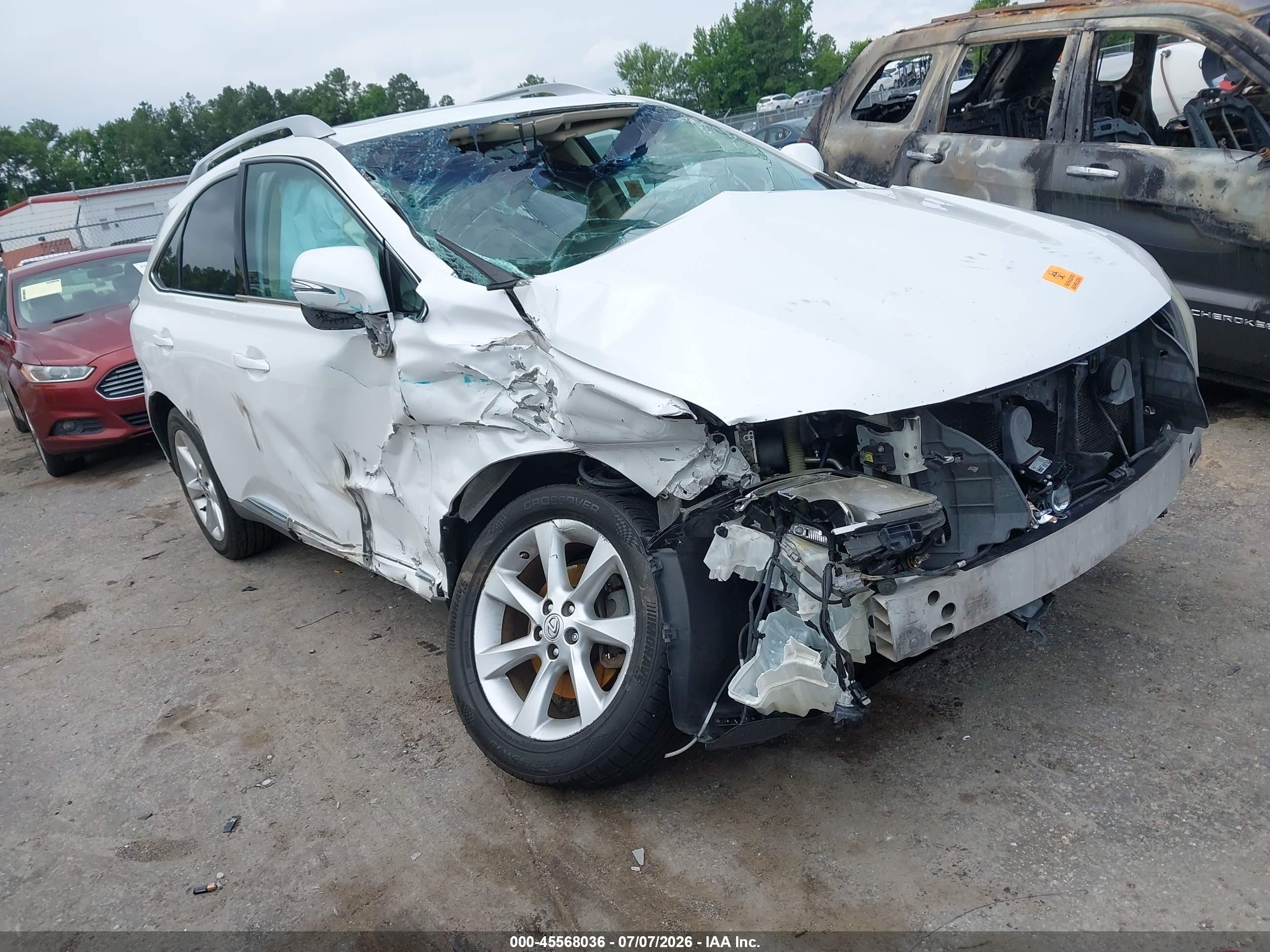 2010 Lexus Rx 350   White vin: 2T2ZK1BA5AC016338