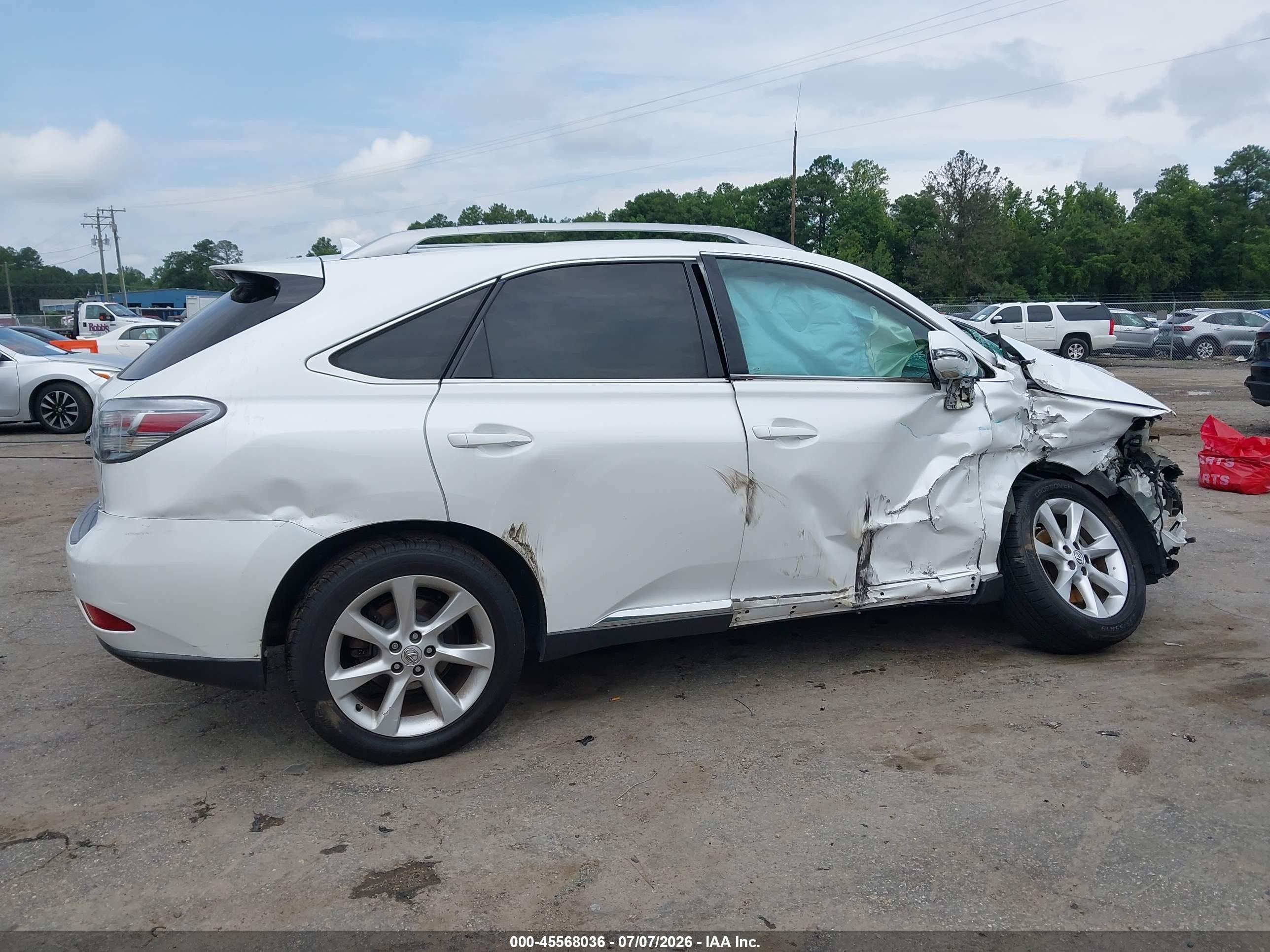 2010 Lexus Rx 350   White vin: 2T2ZK1BA5AC016338