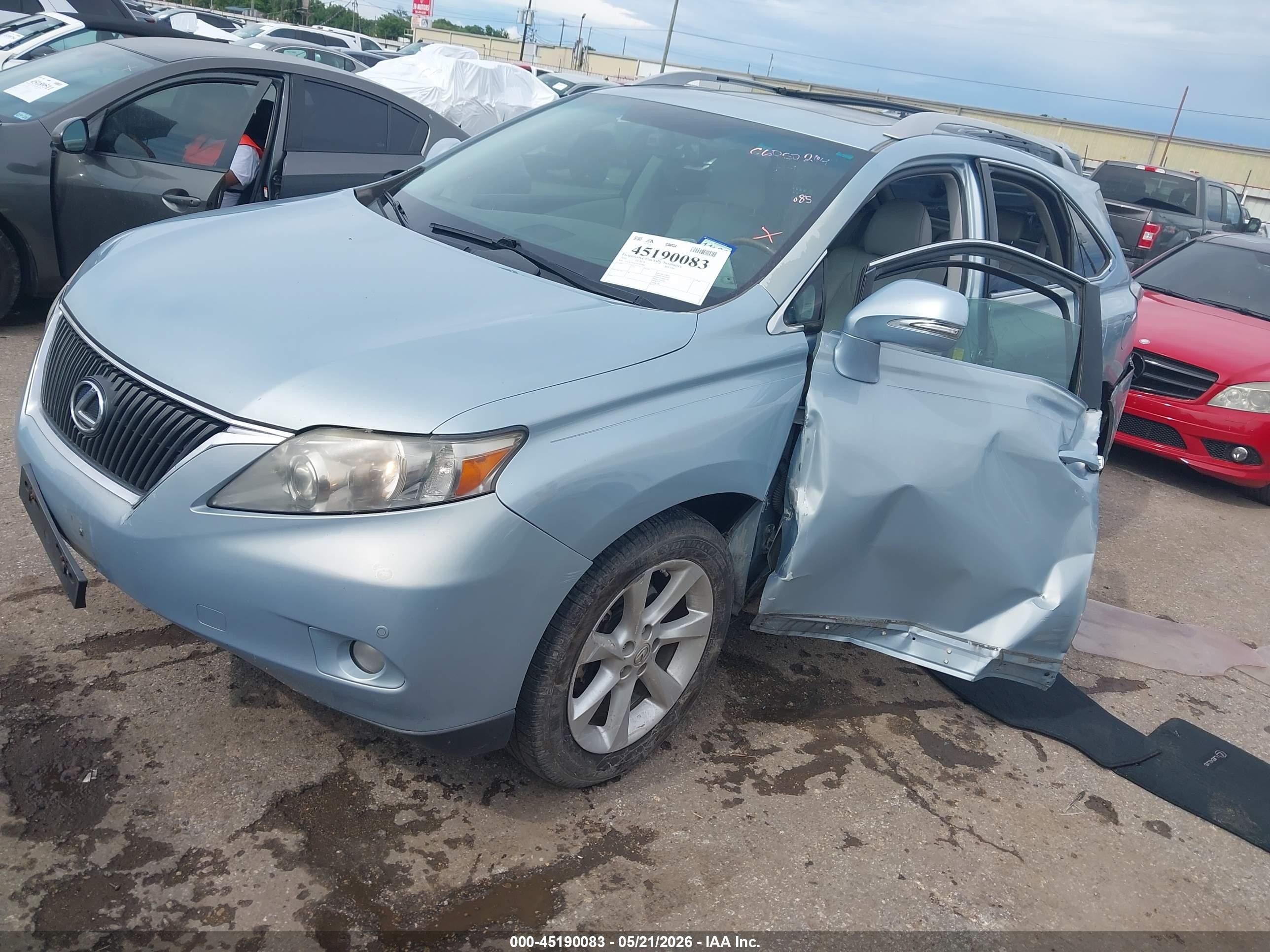 2010 Lexus Rx 350   Blue vin: 2T2ZK1BA5AC019885