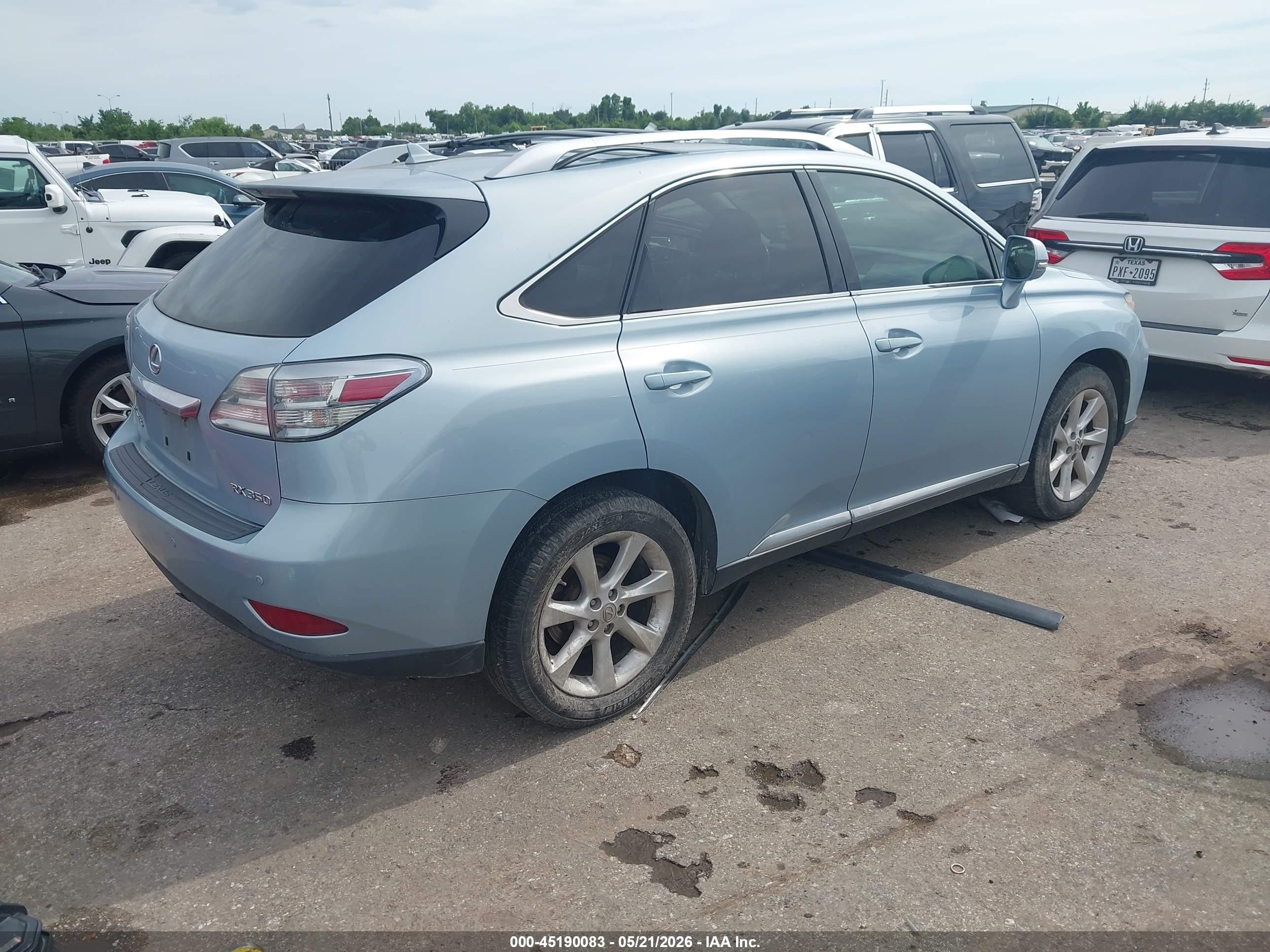 2010 Lexus Rx 350   Blue vin: 2T2ZK1BA5AC019885